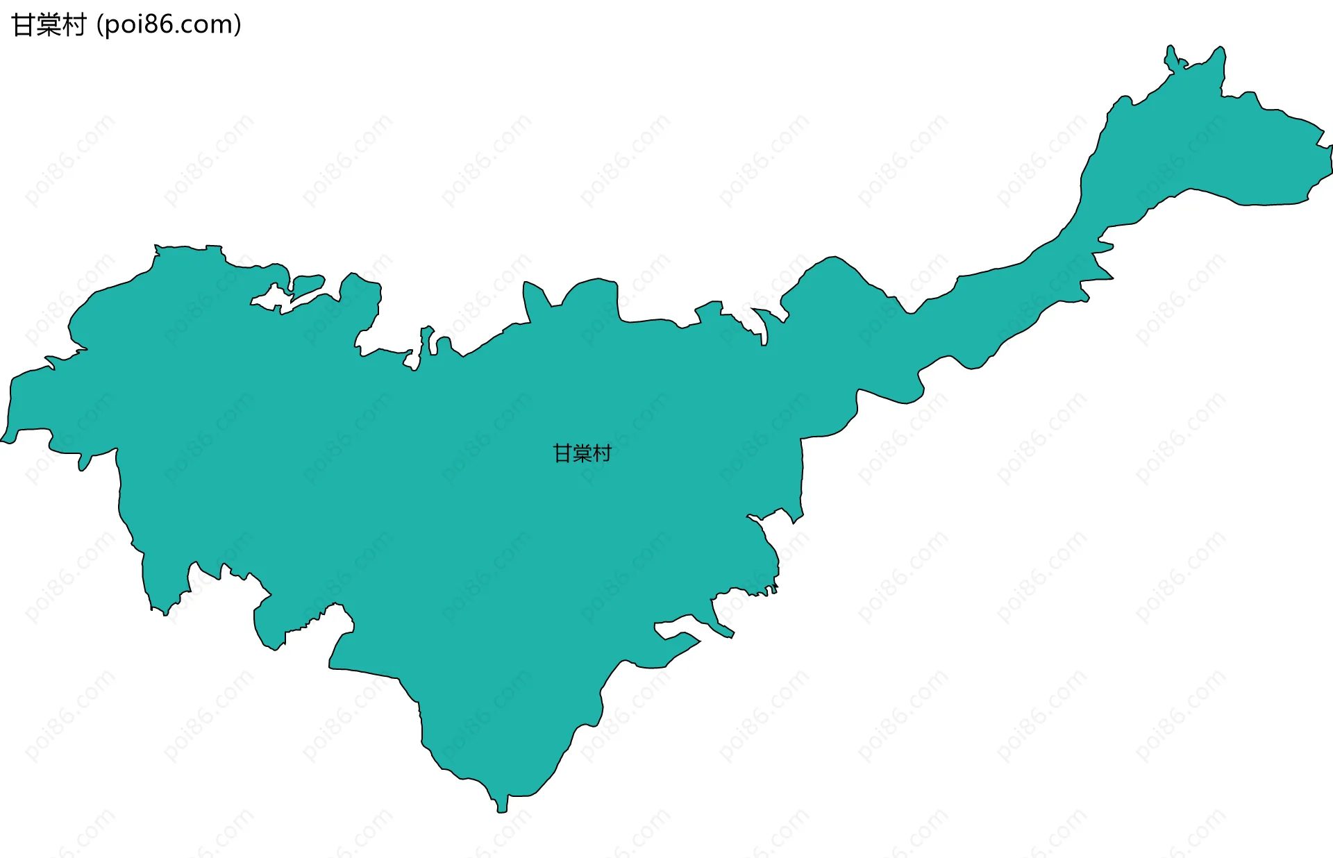 甘棠村边界地图