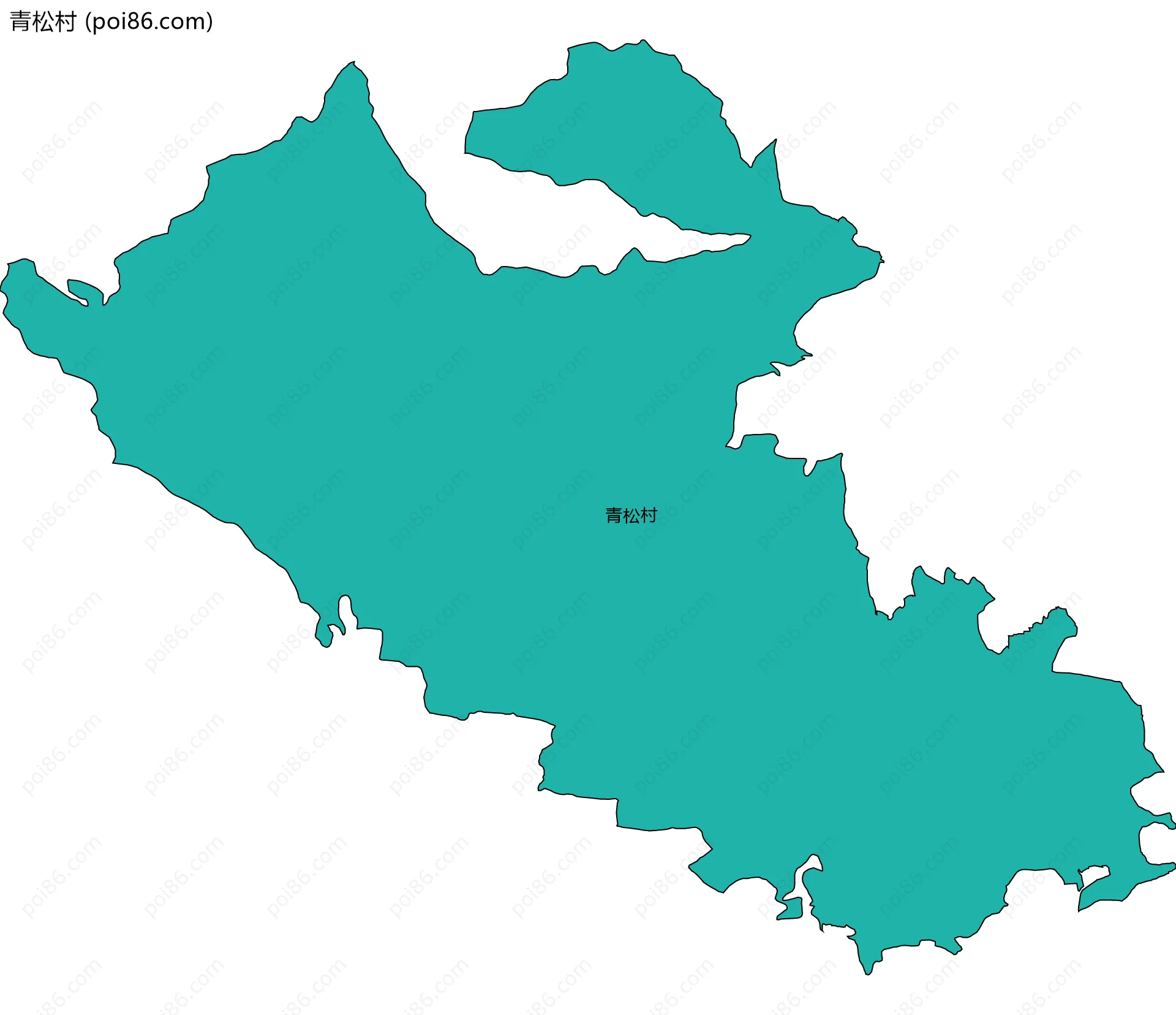 青松村边界地图