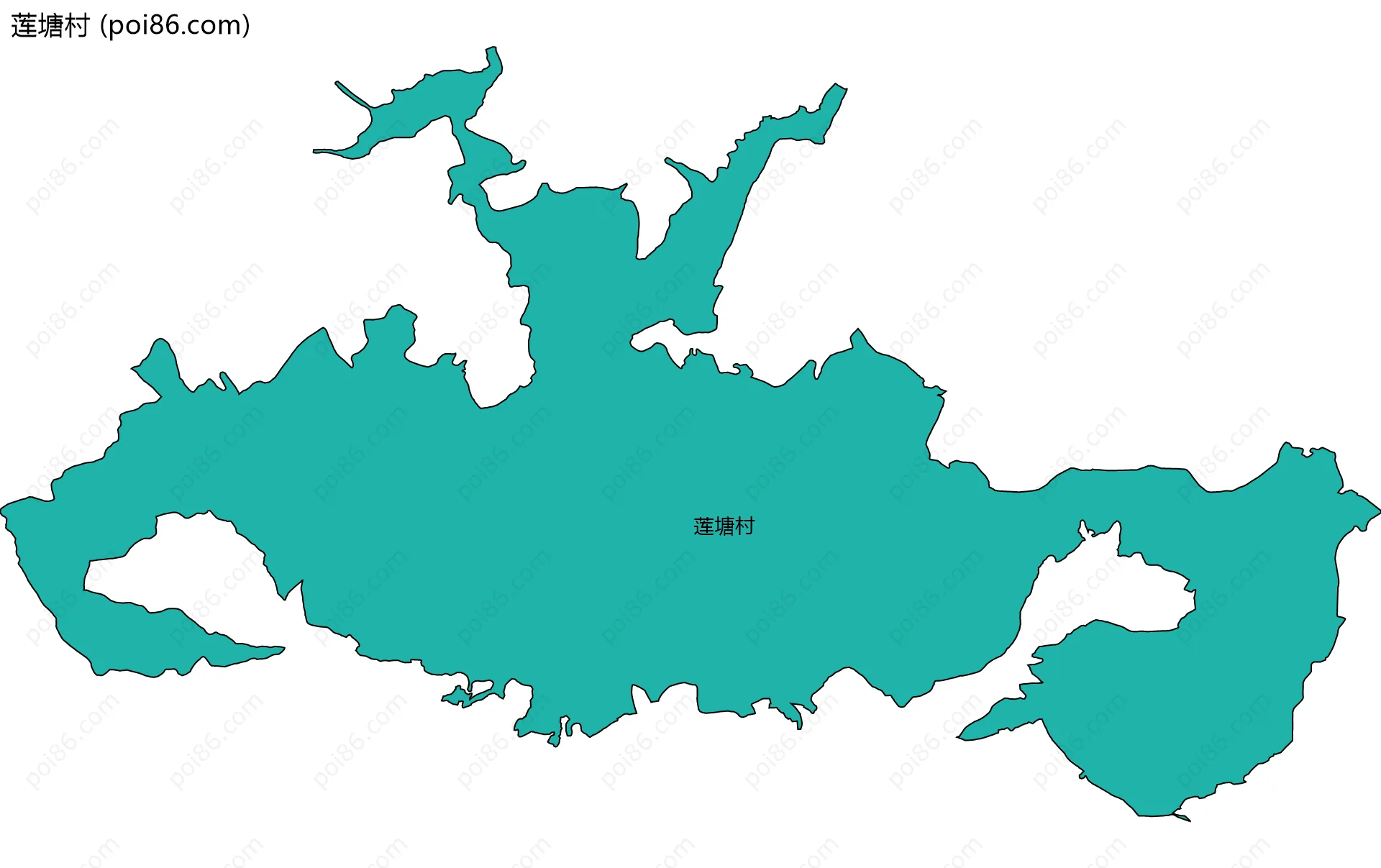 莲塘村边界地图