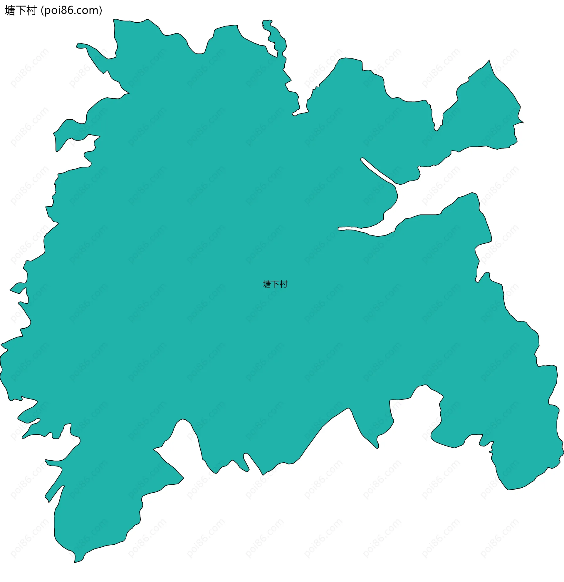 塘下村边界地图