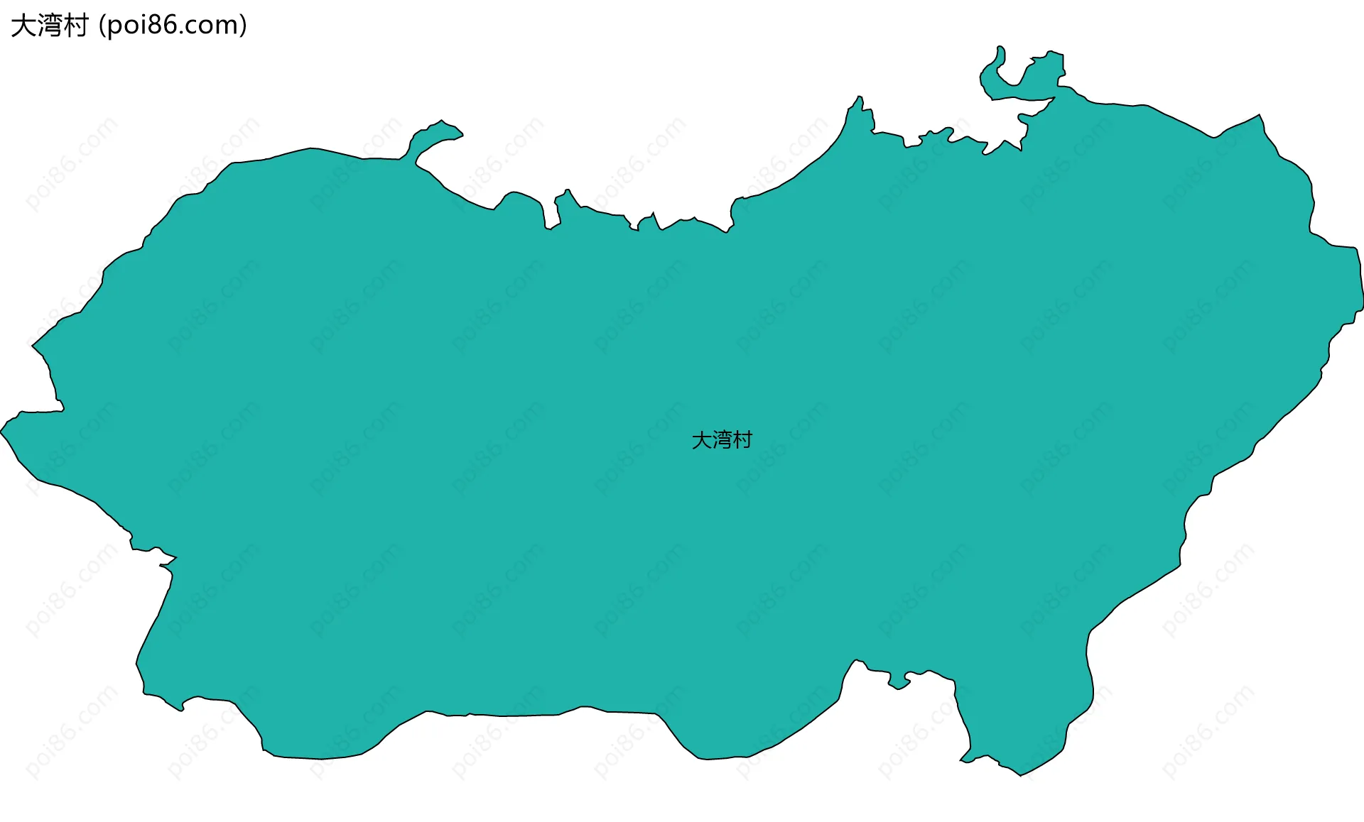 大湾村边界地图