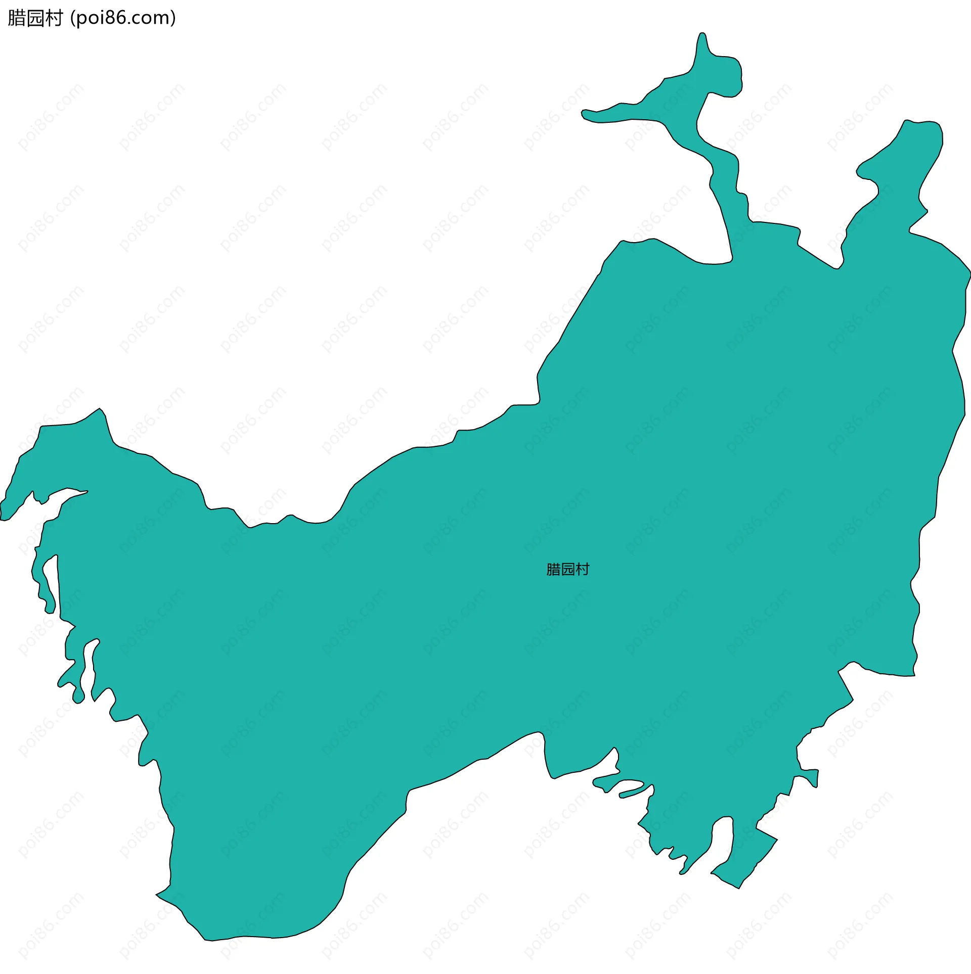 腊园村边界地图