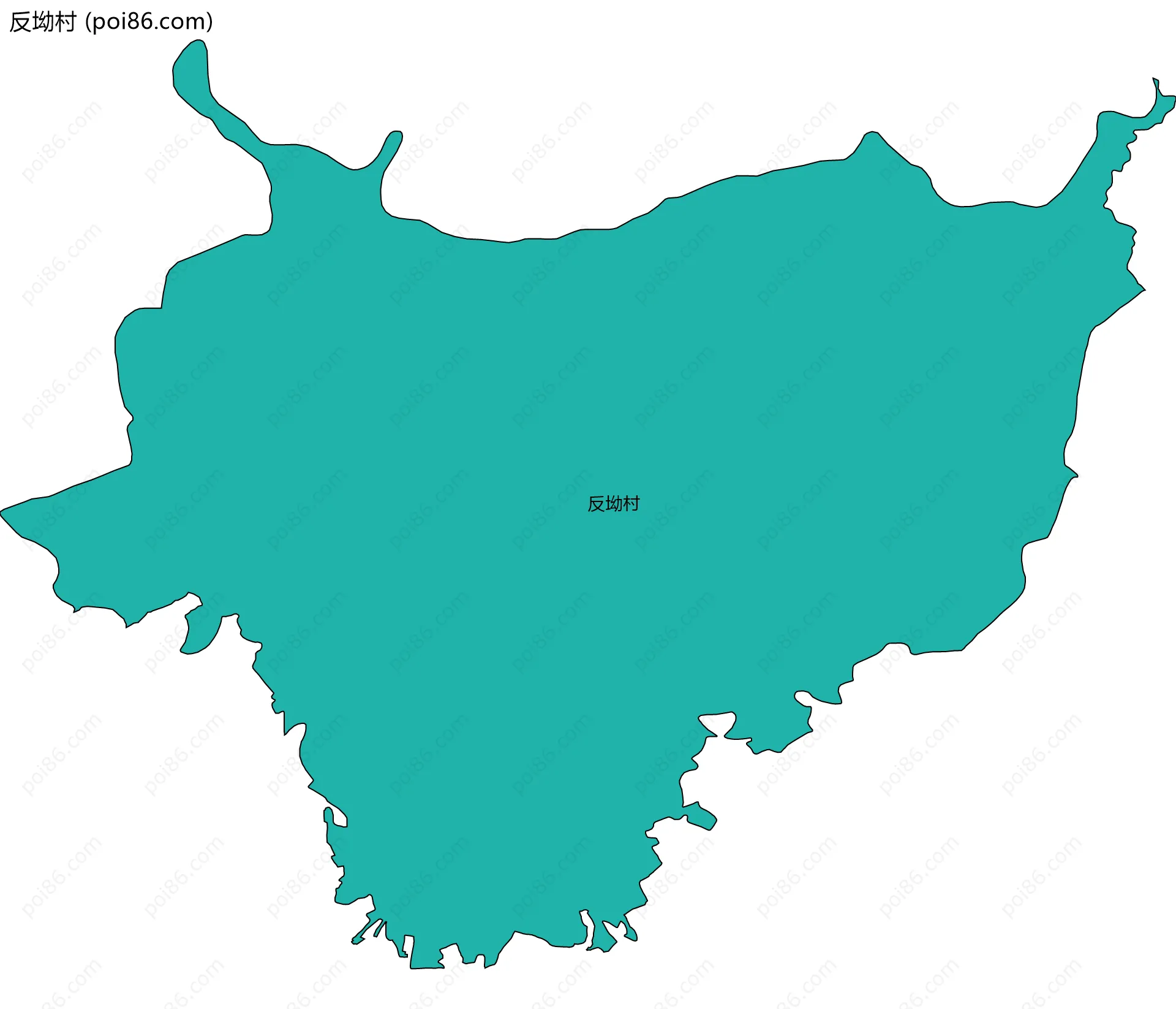 反坳村边界地图