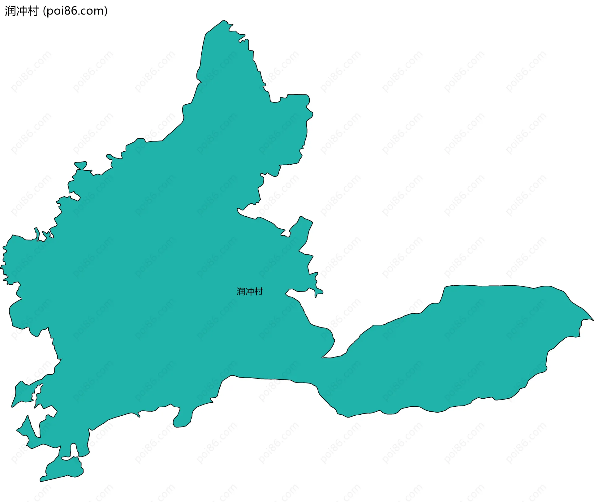 润冲村边界地图