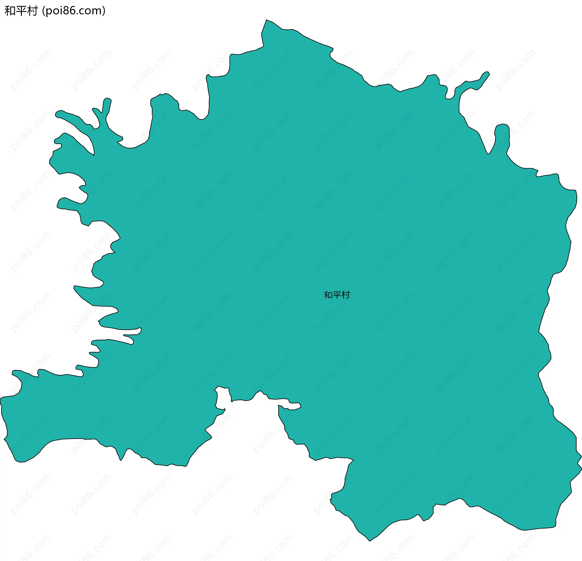 和平村边界地图