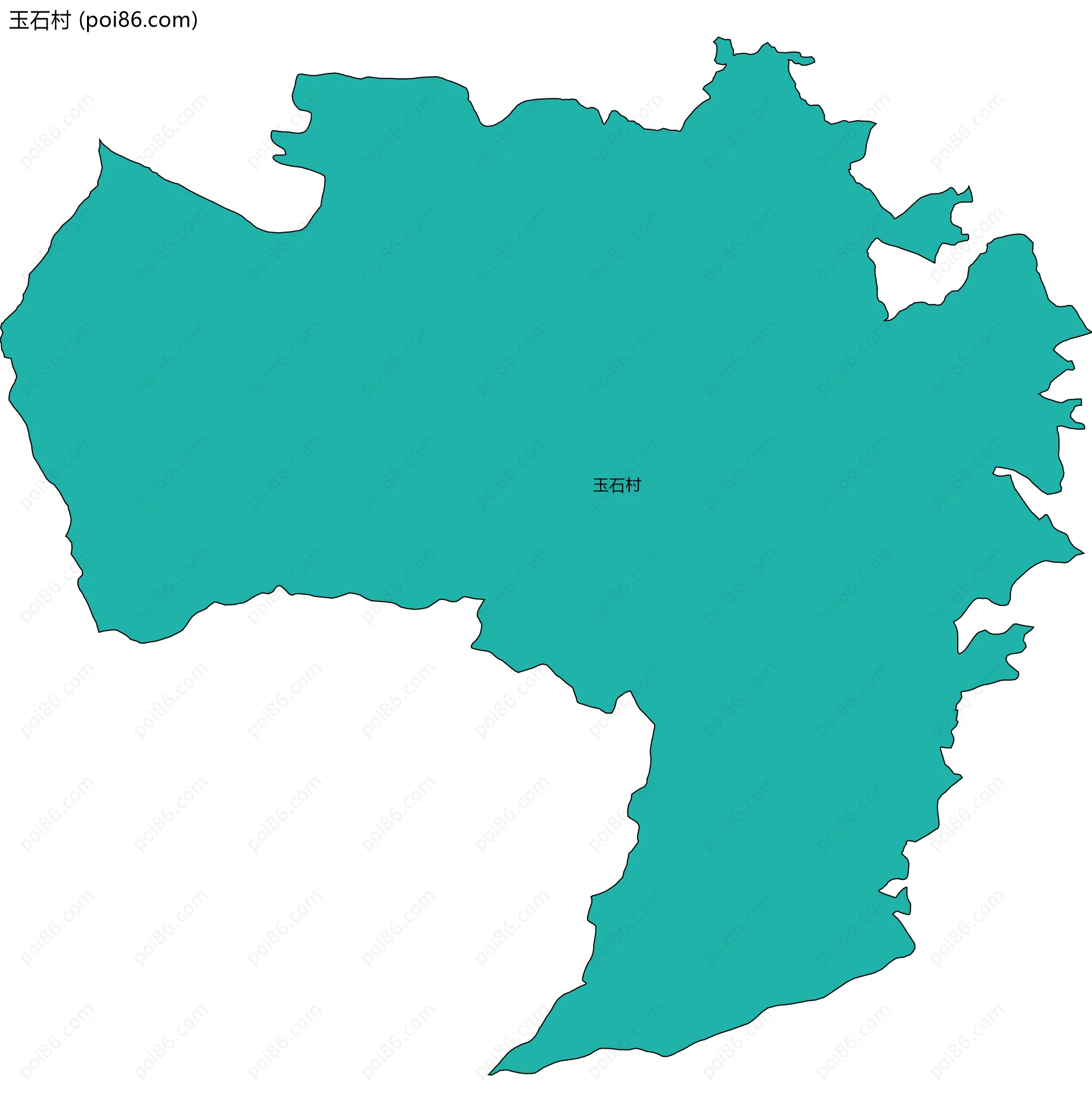 玉石村边界地图