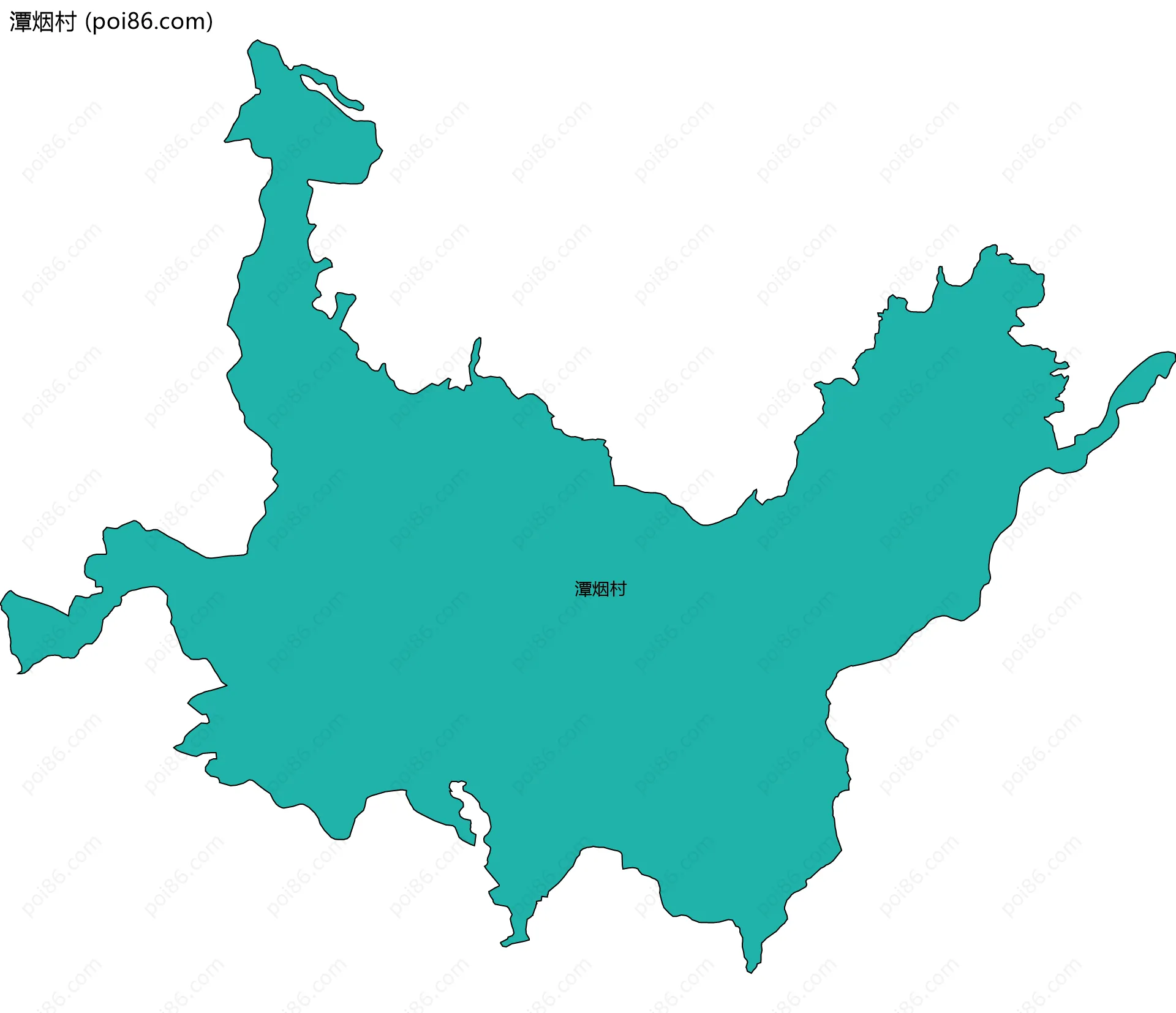 潭烟村边界地图