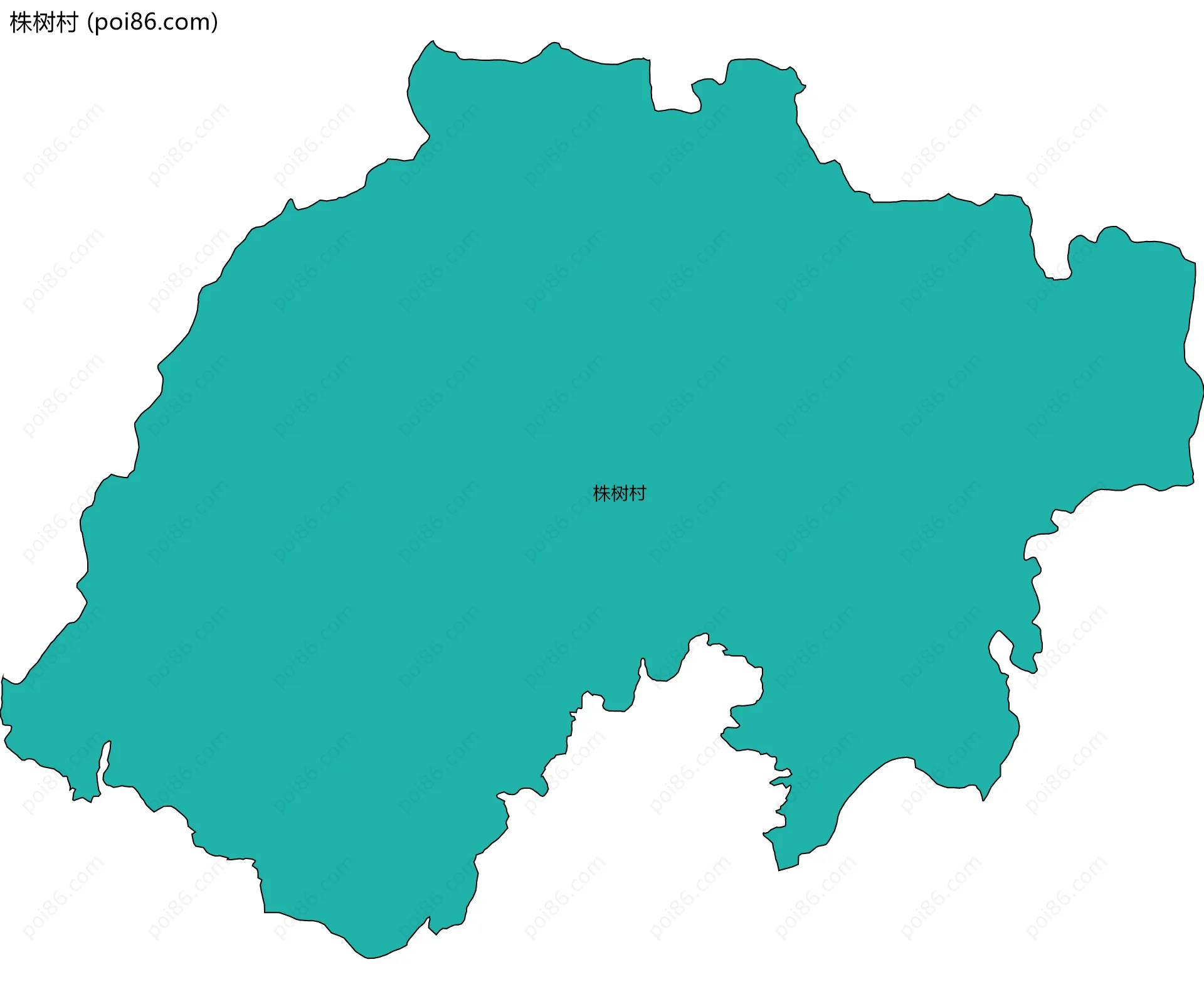 株树村边界地图