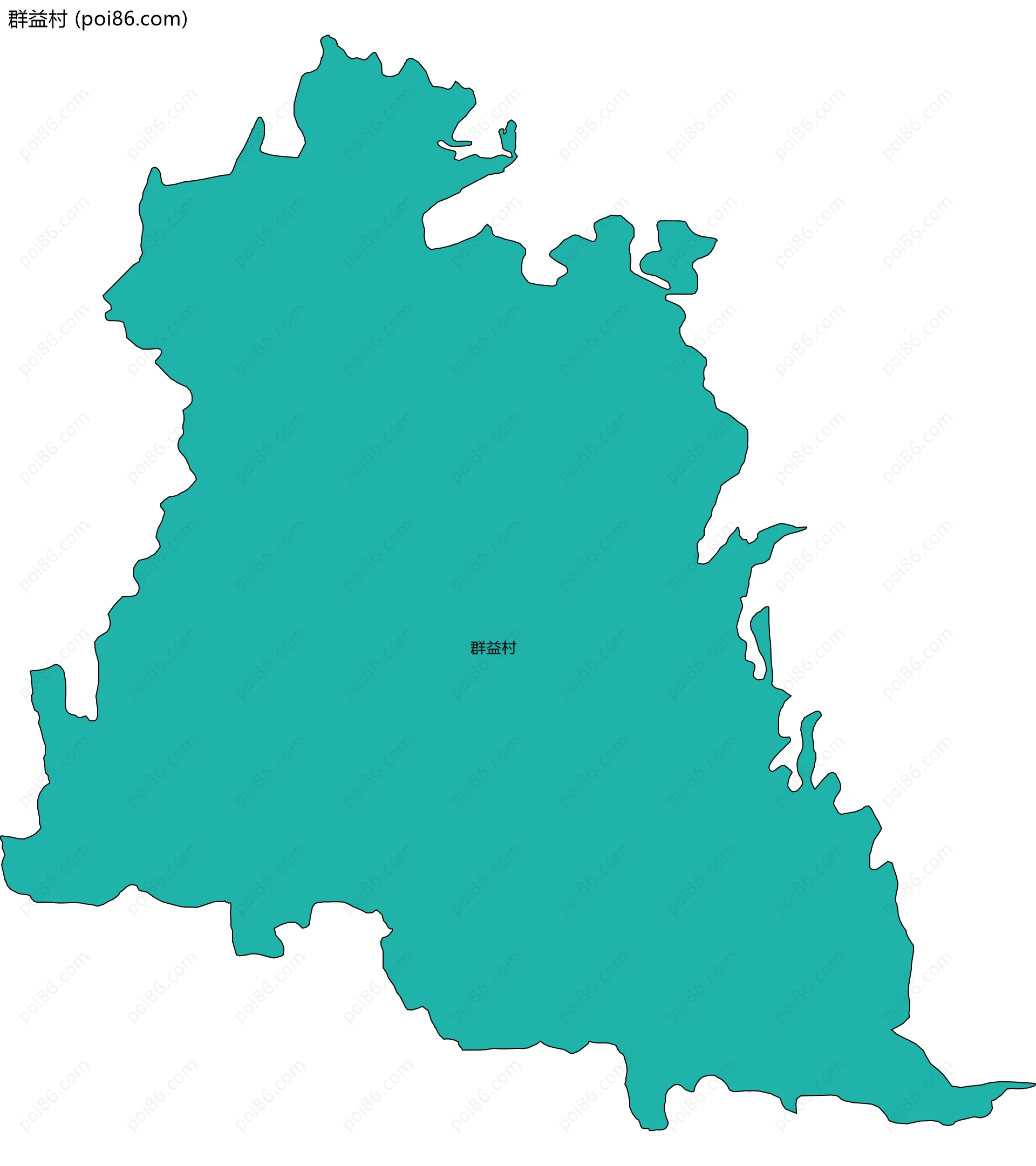 群益村边界地图