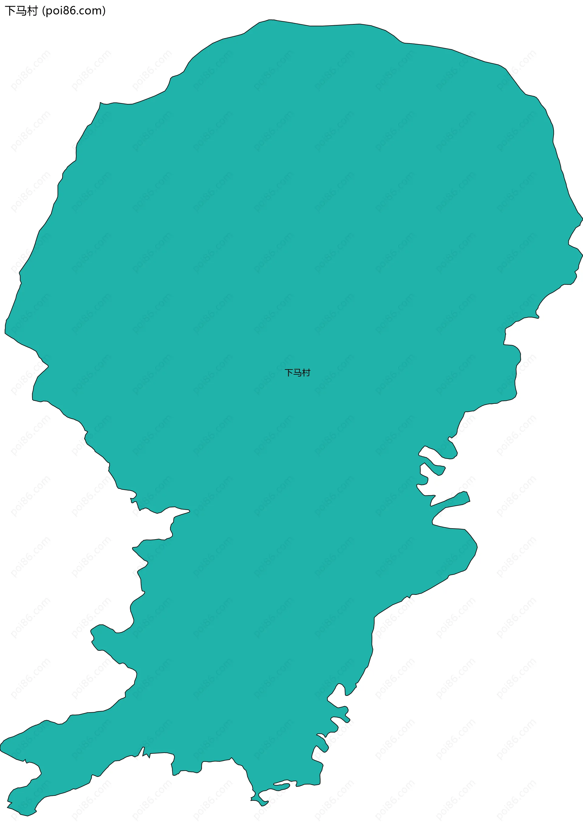 下马村边界地图