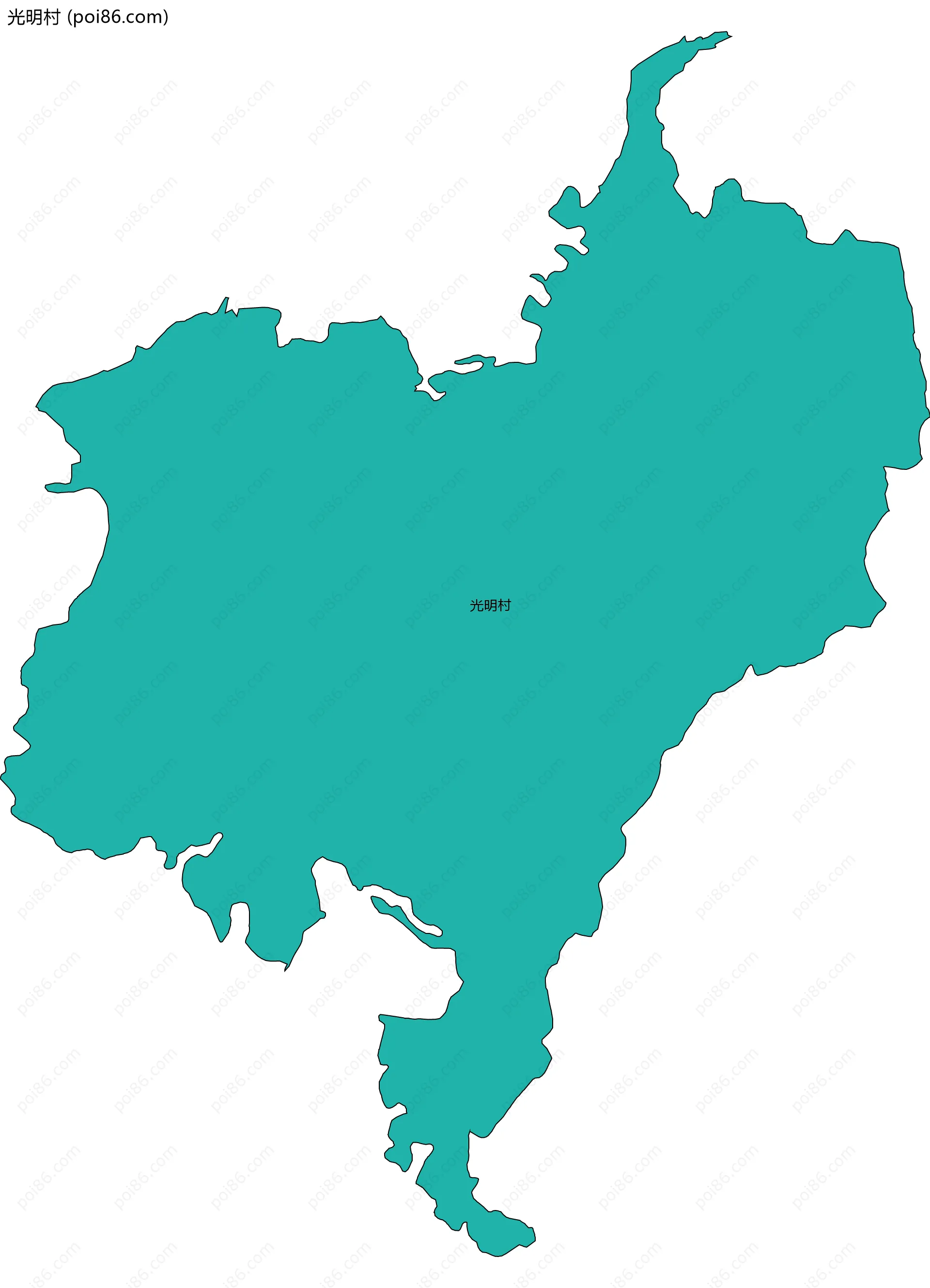 光明村边界地图