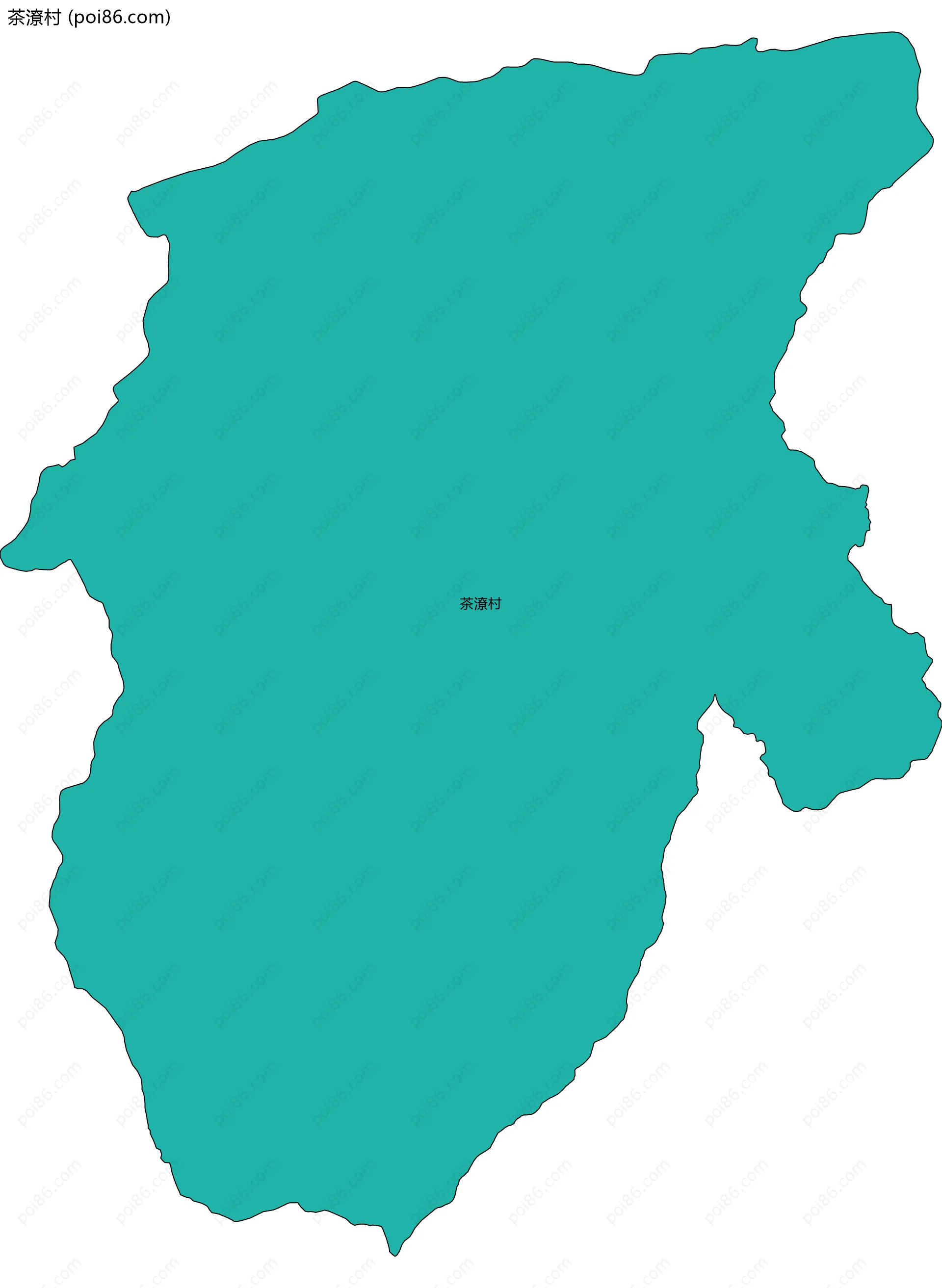 茶潦村边界地图
