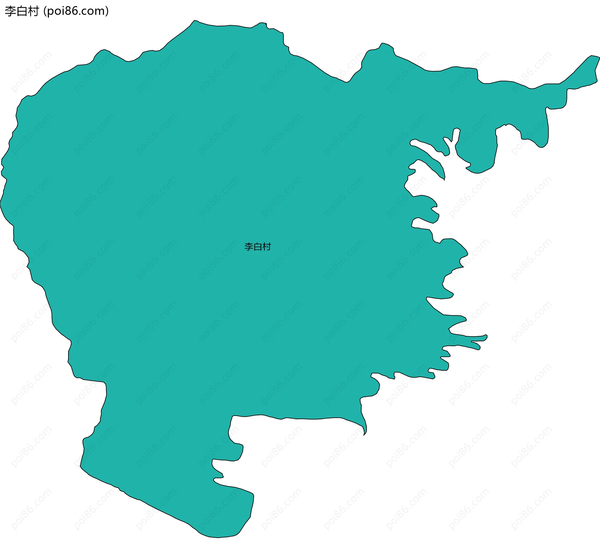 李白村边界地图