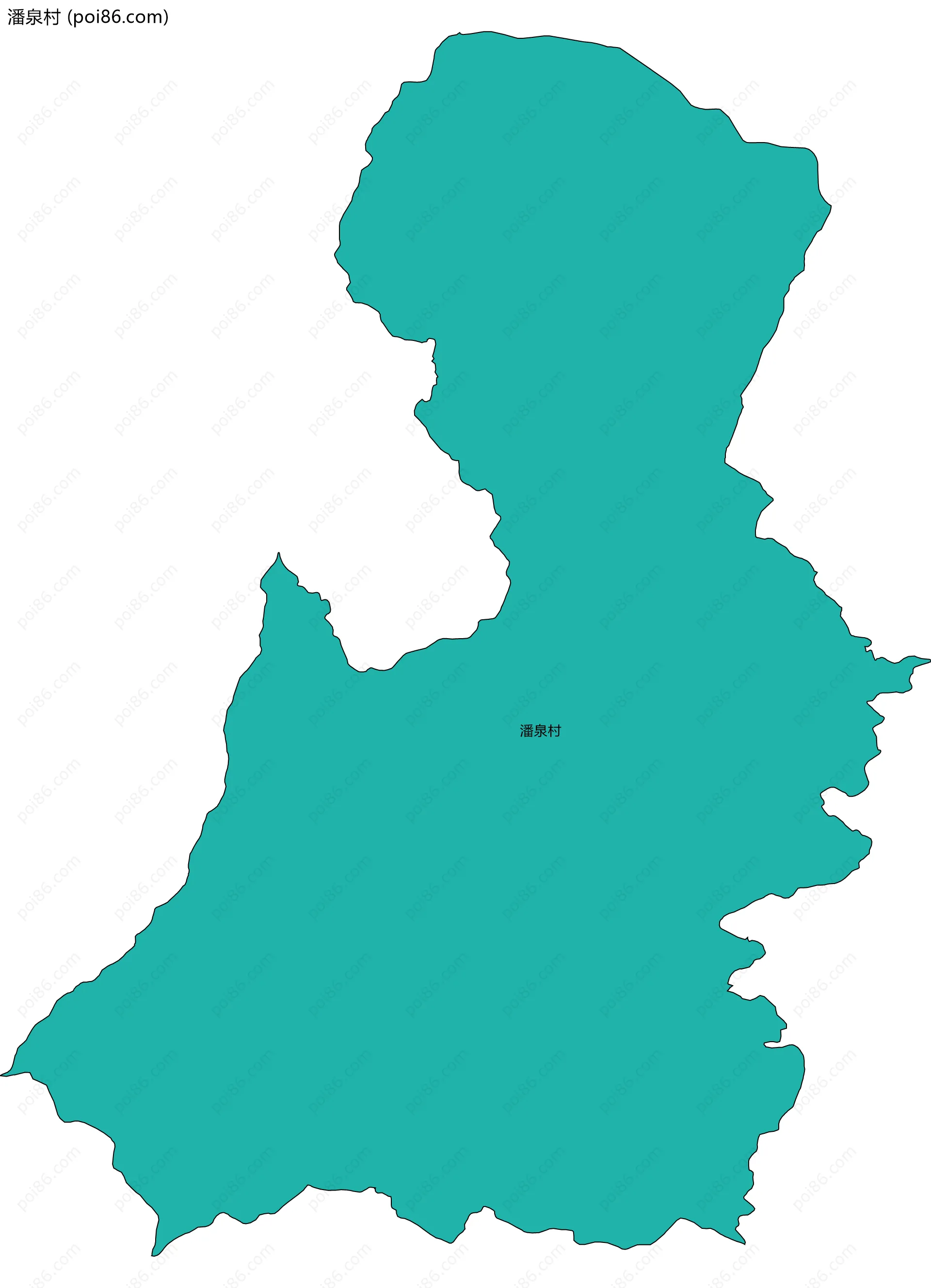 潘泉村边界地图