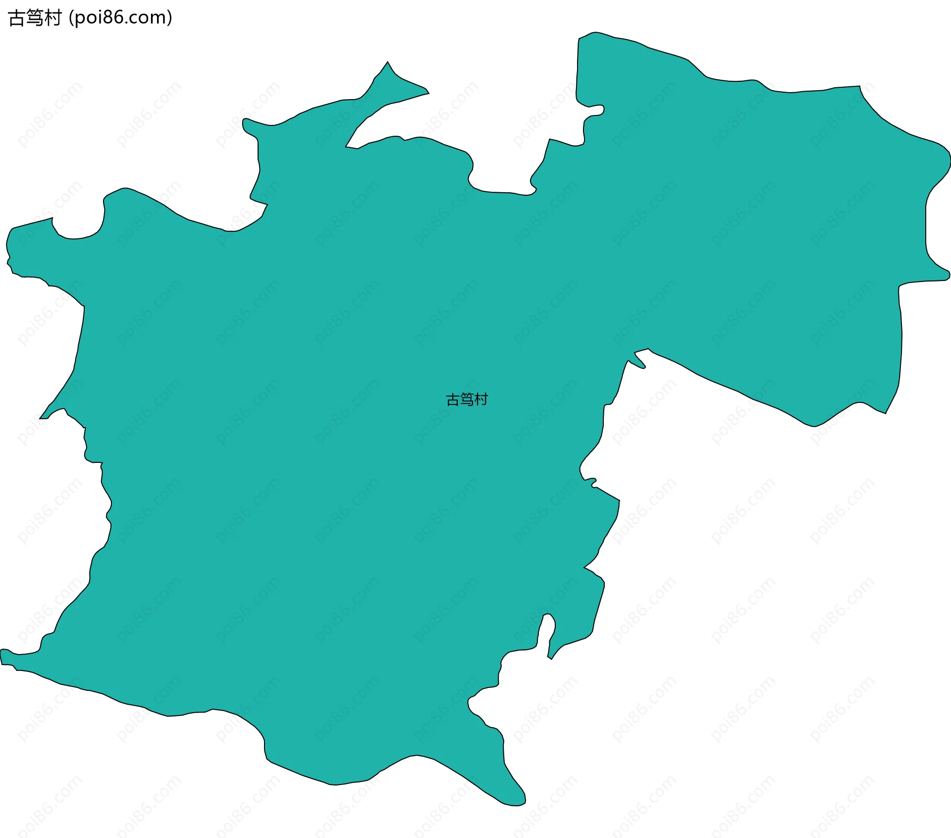 古笃村边界地图