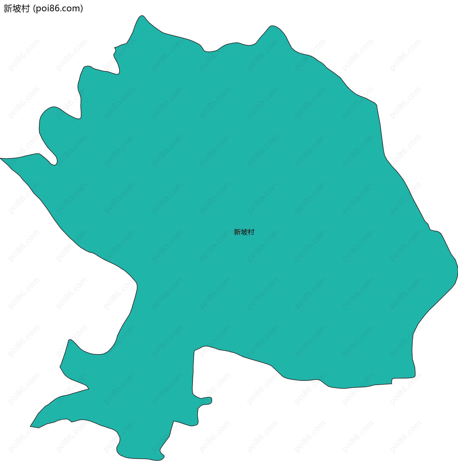 新坡村边界地图