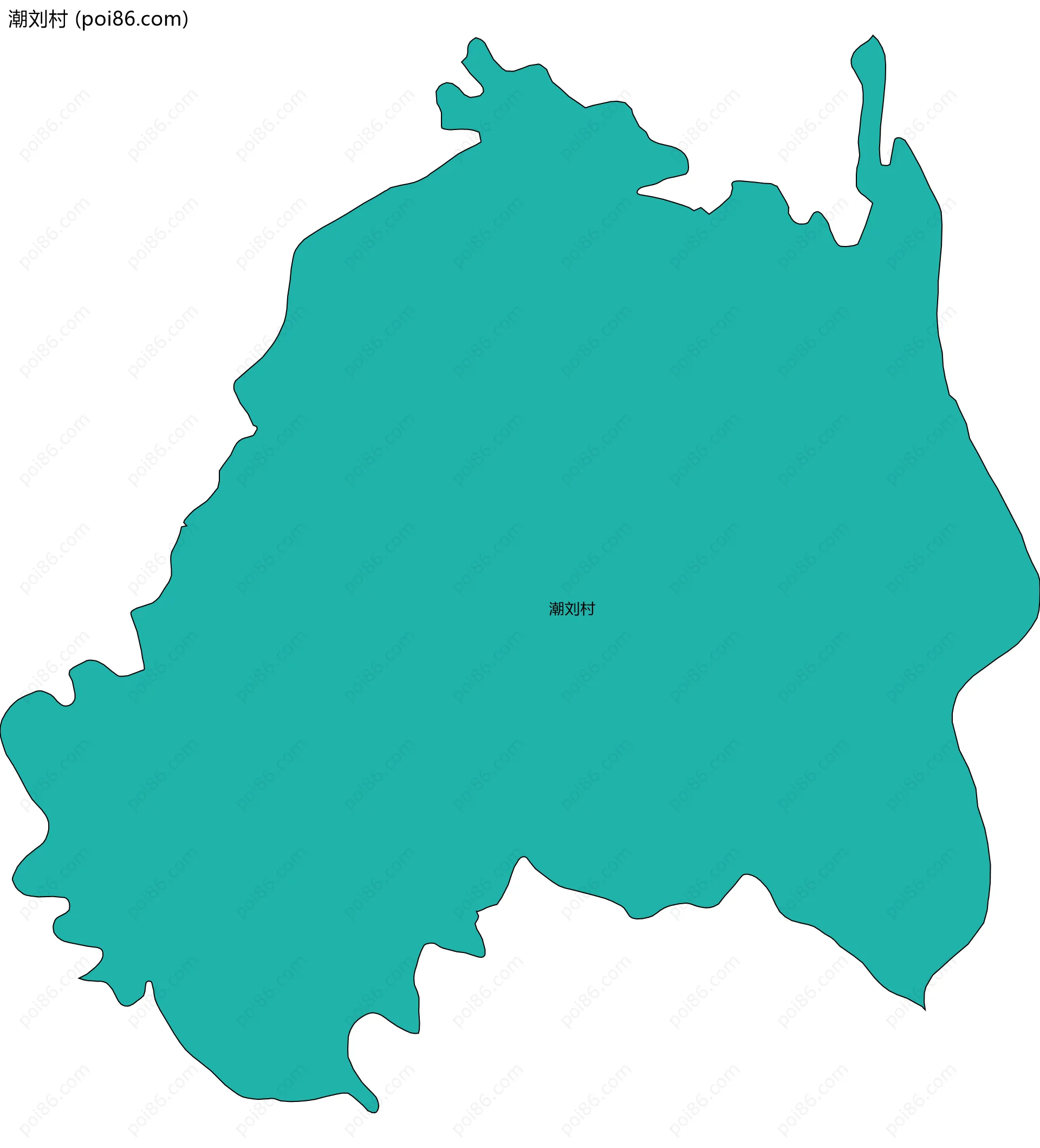 潮刘村边界地图