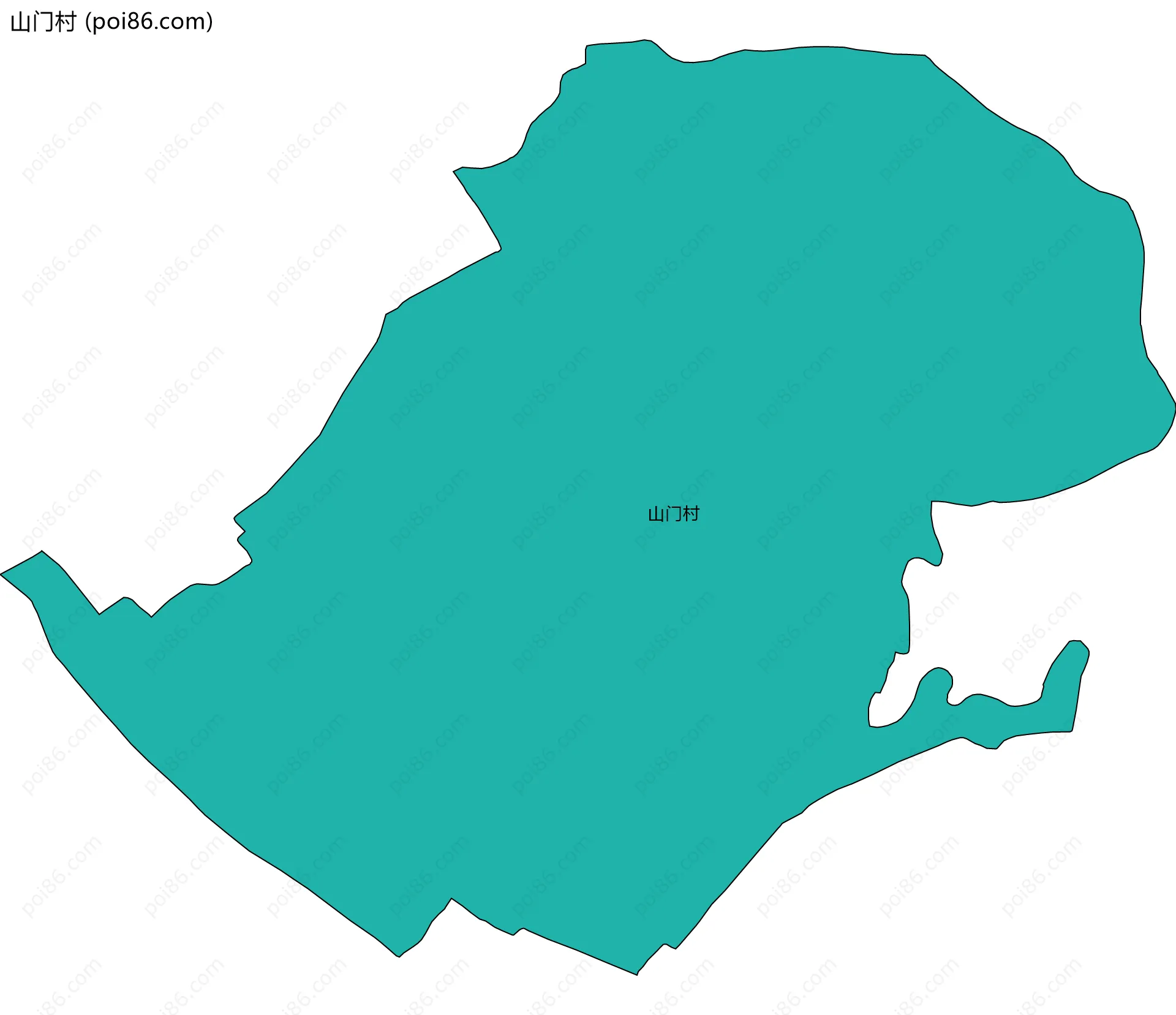 山门村边界地图