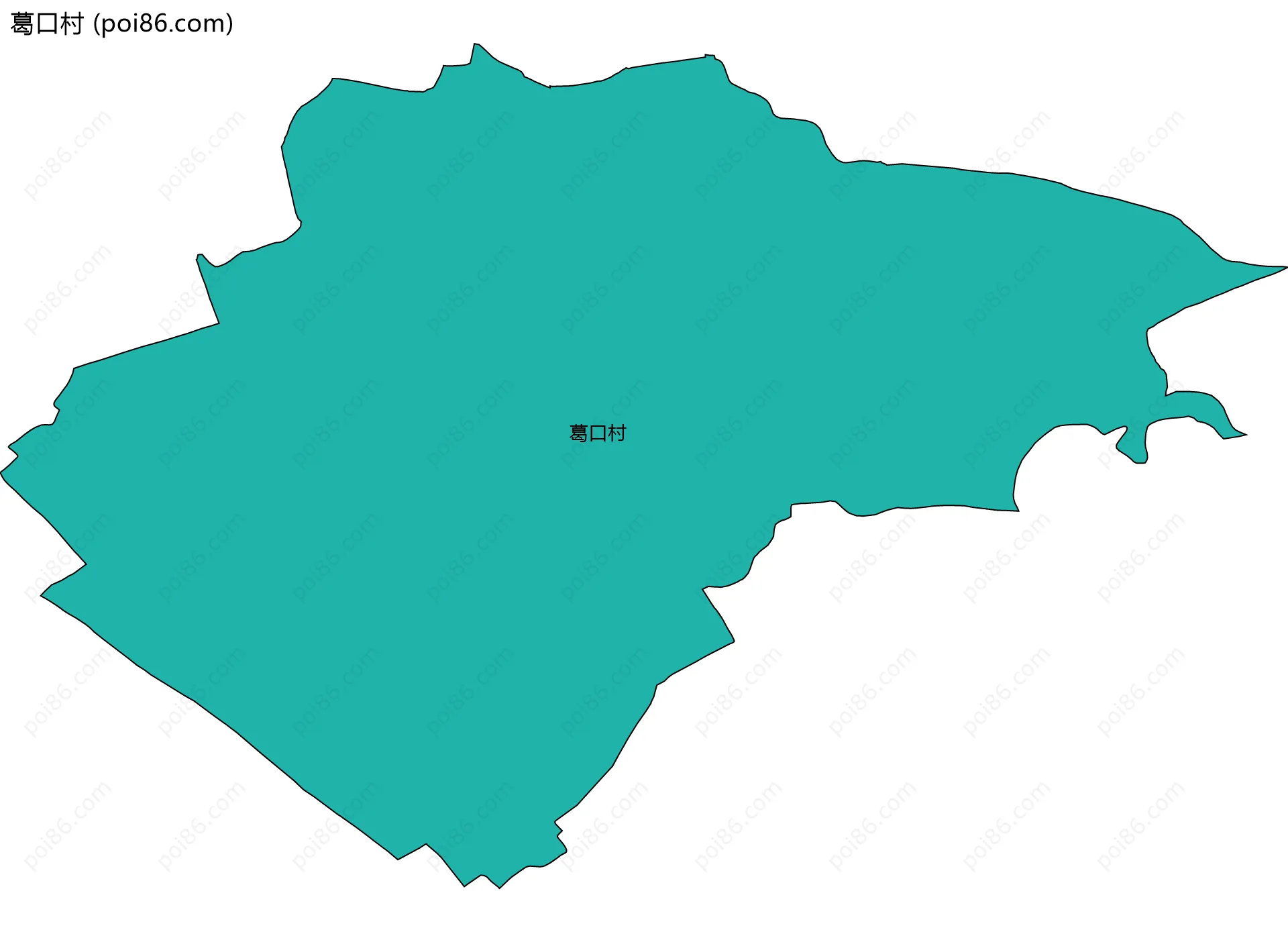 葛口村边界地图