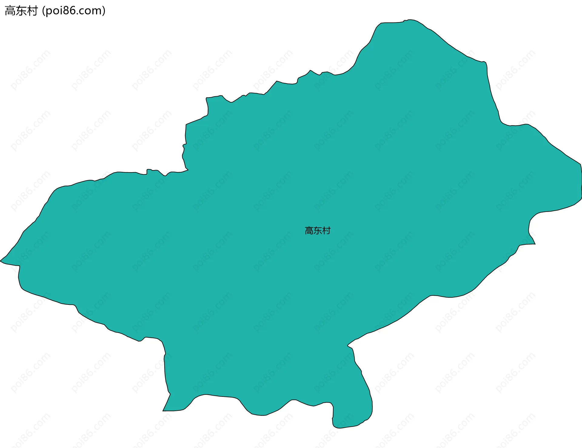 高东村边界地图