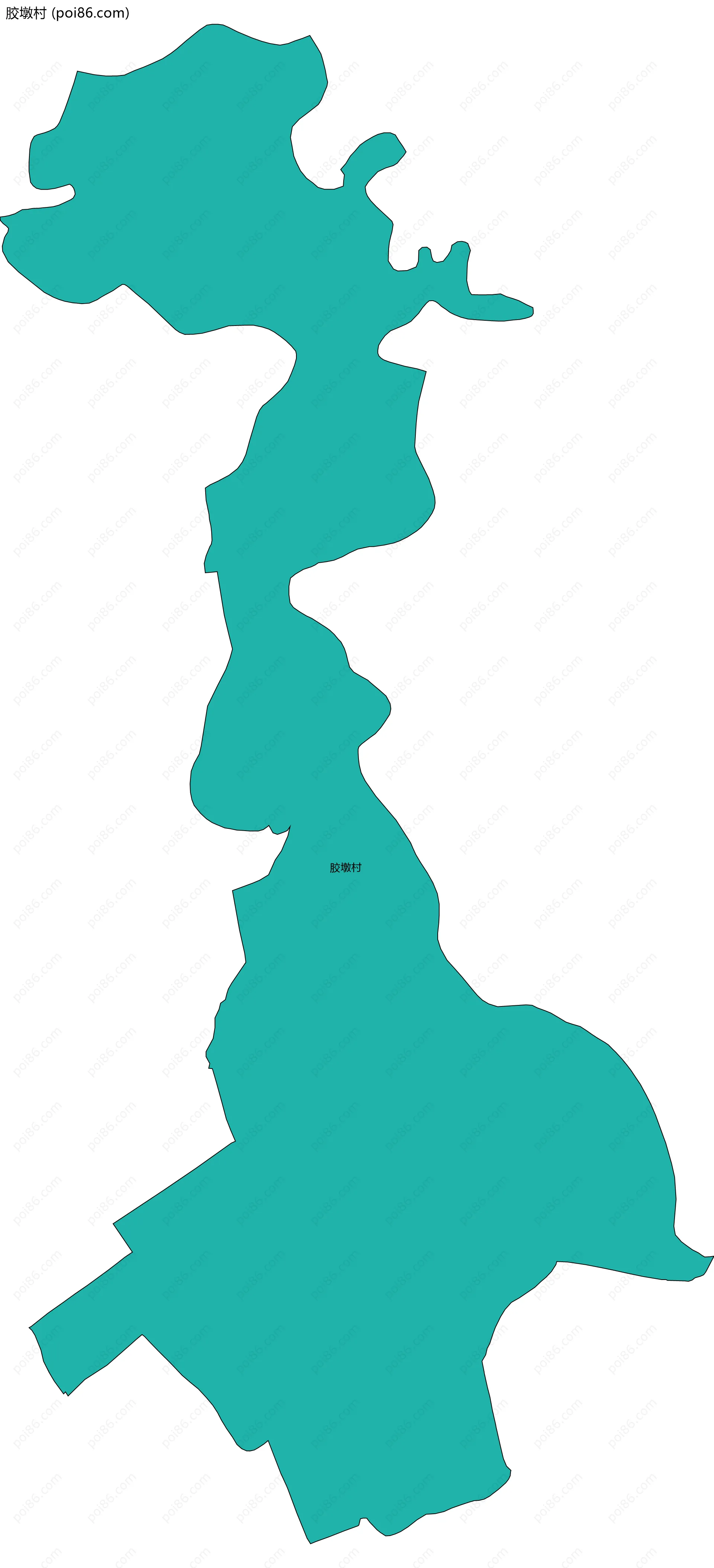 胶墩村边界地图