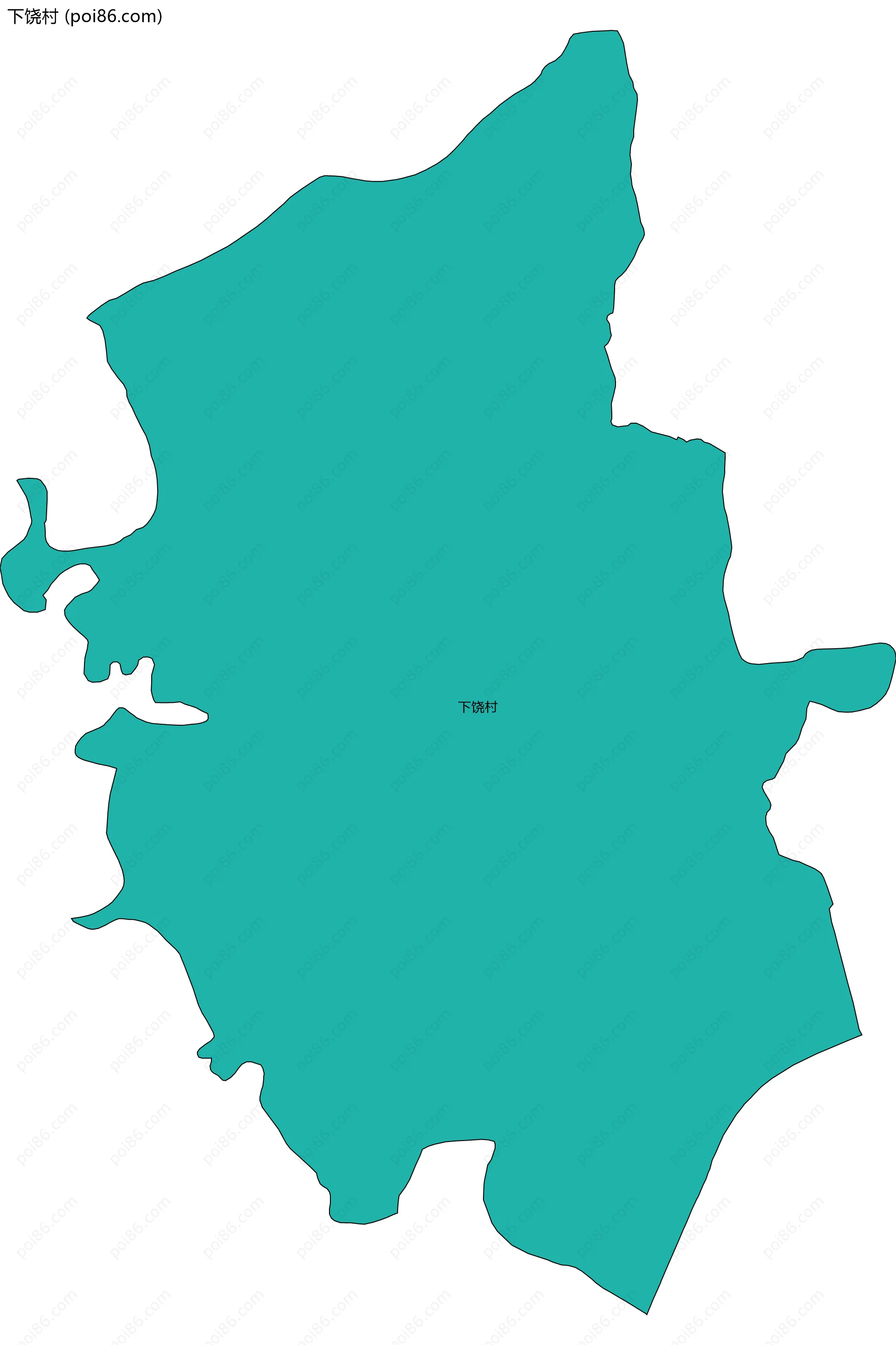 下饶村边界地图