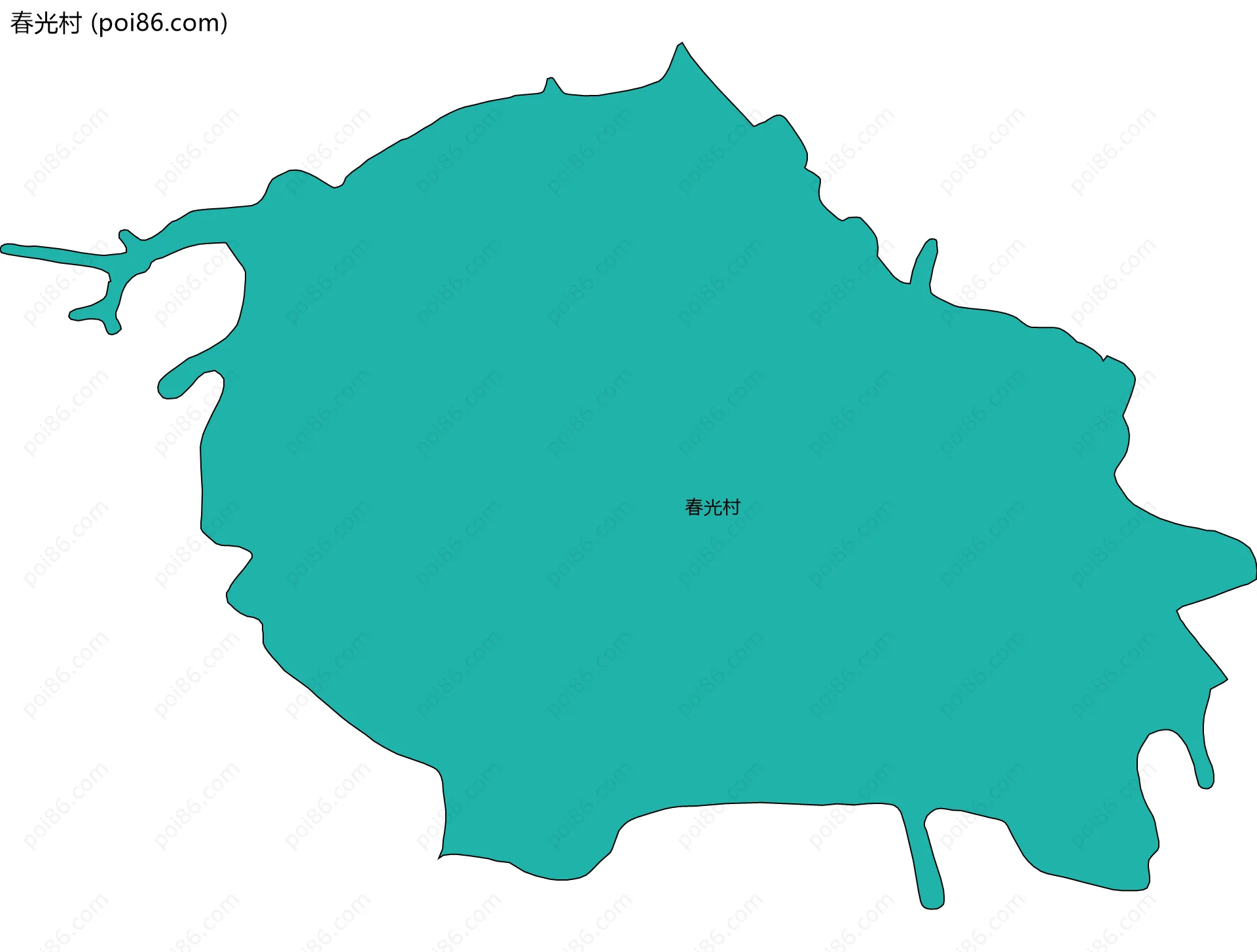 春光村边界地图