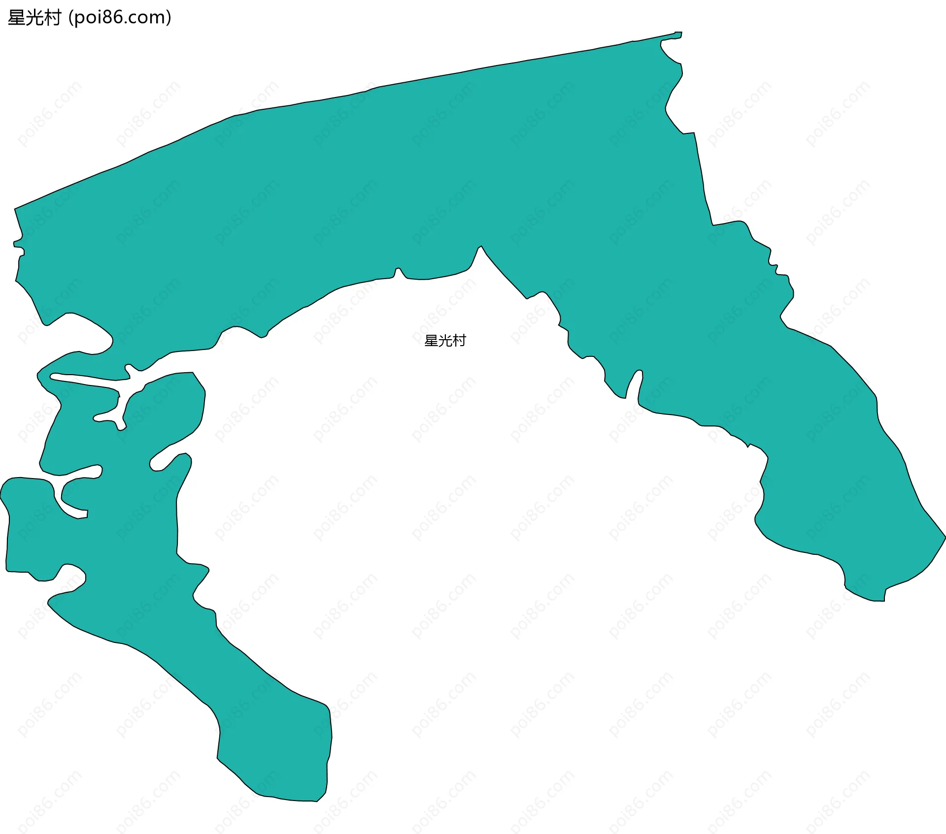 星光村边界地图