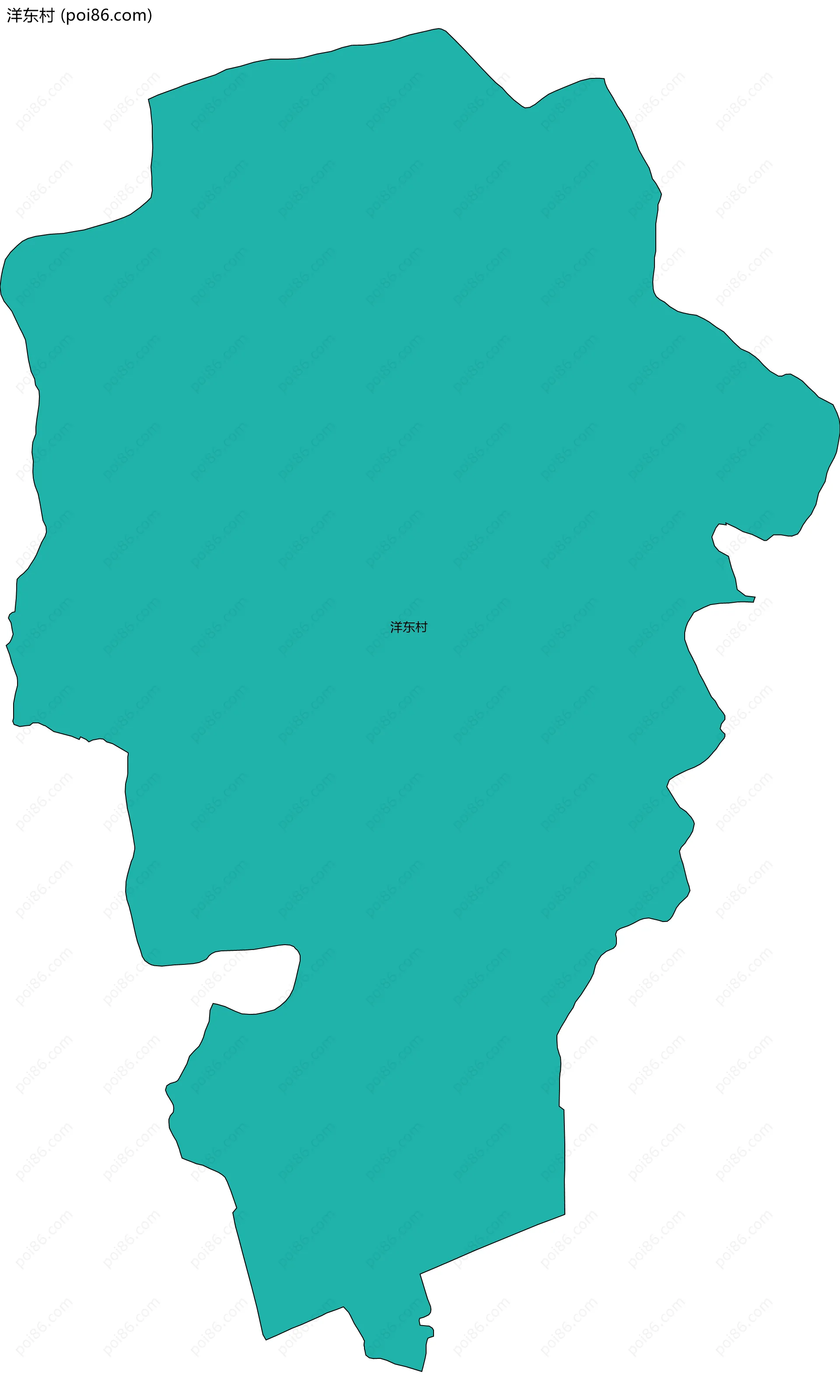 洋东村边界地图