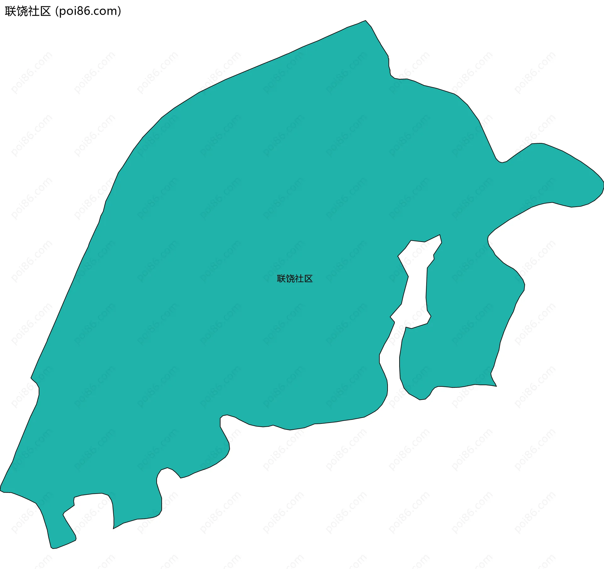 联饶社区边界地图