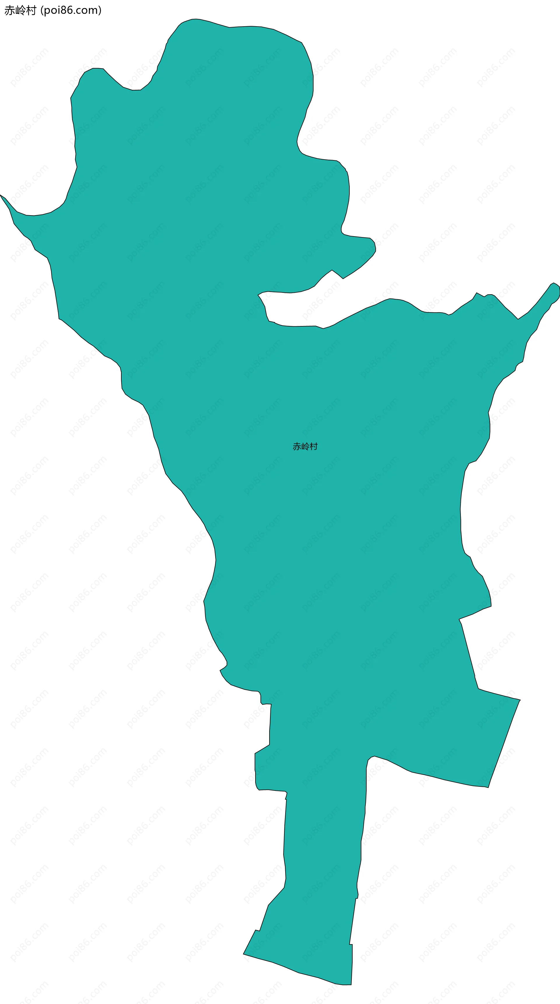 赤岭村边界地图