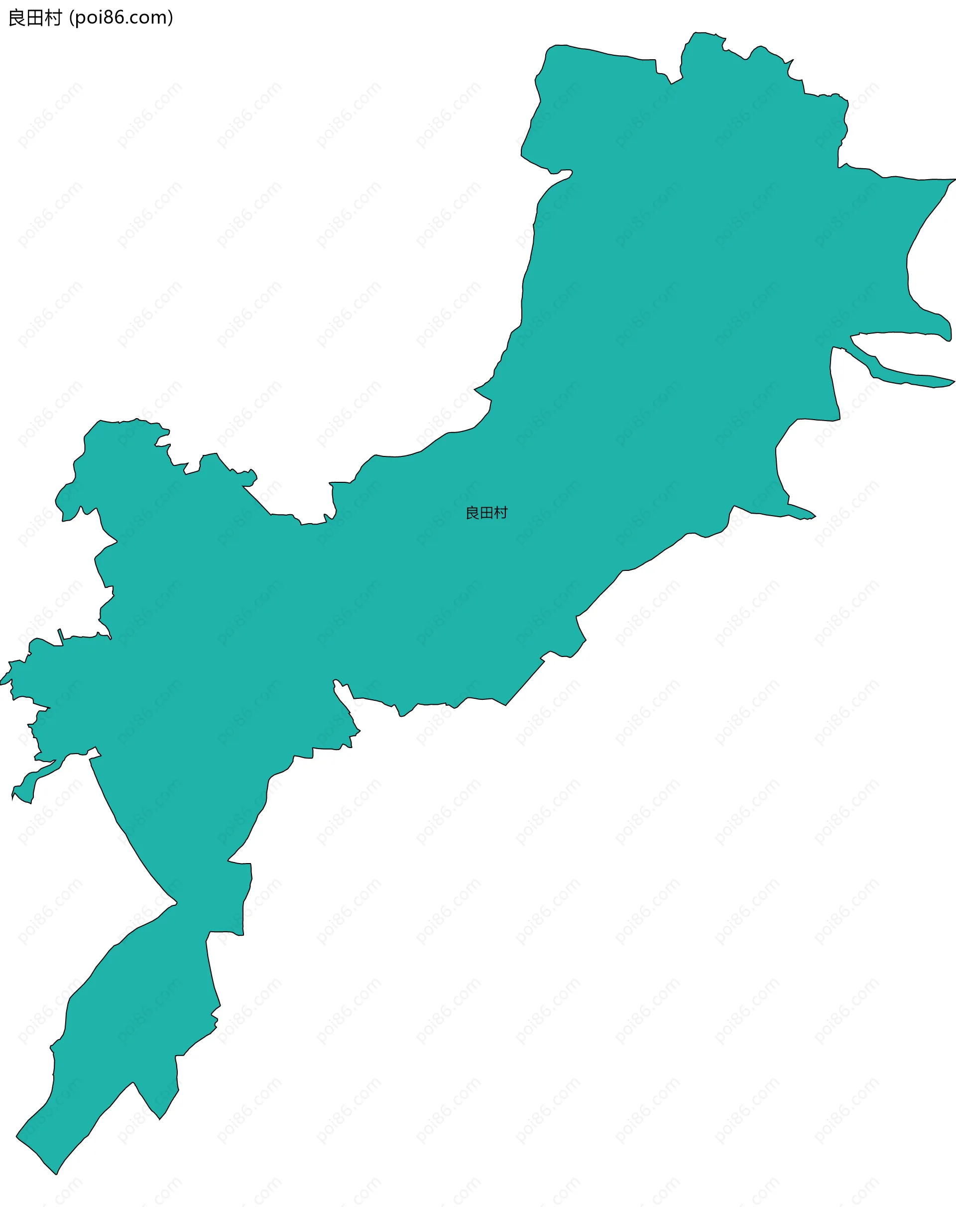 良田村边界地图