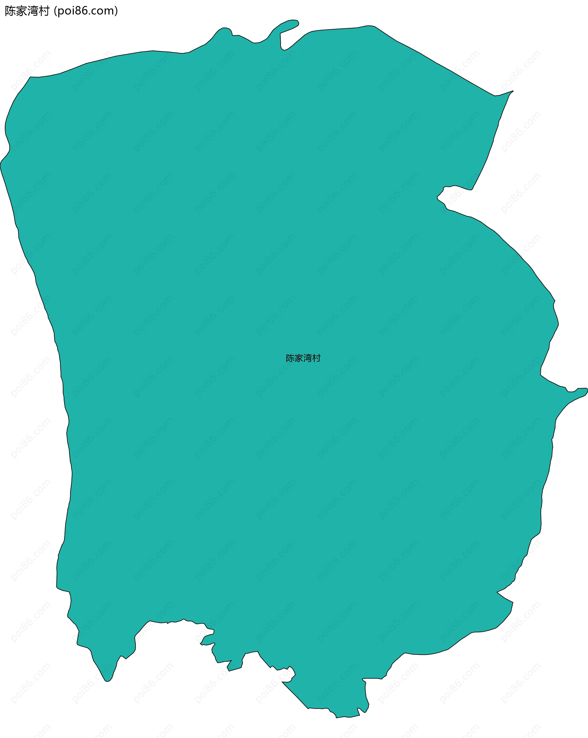 陈家湾村边界地图