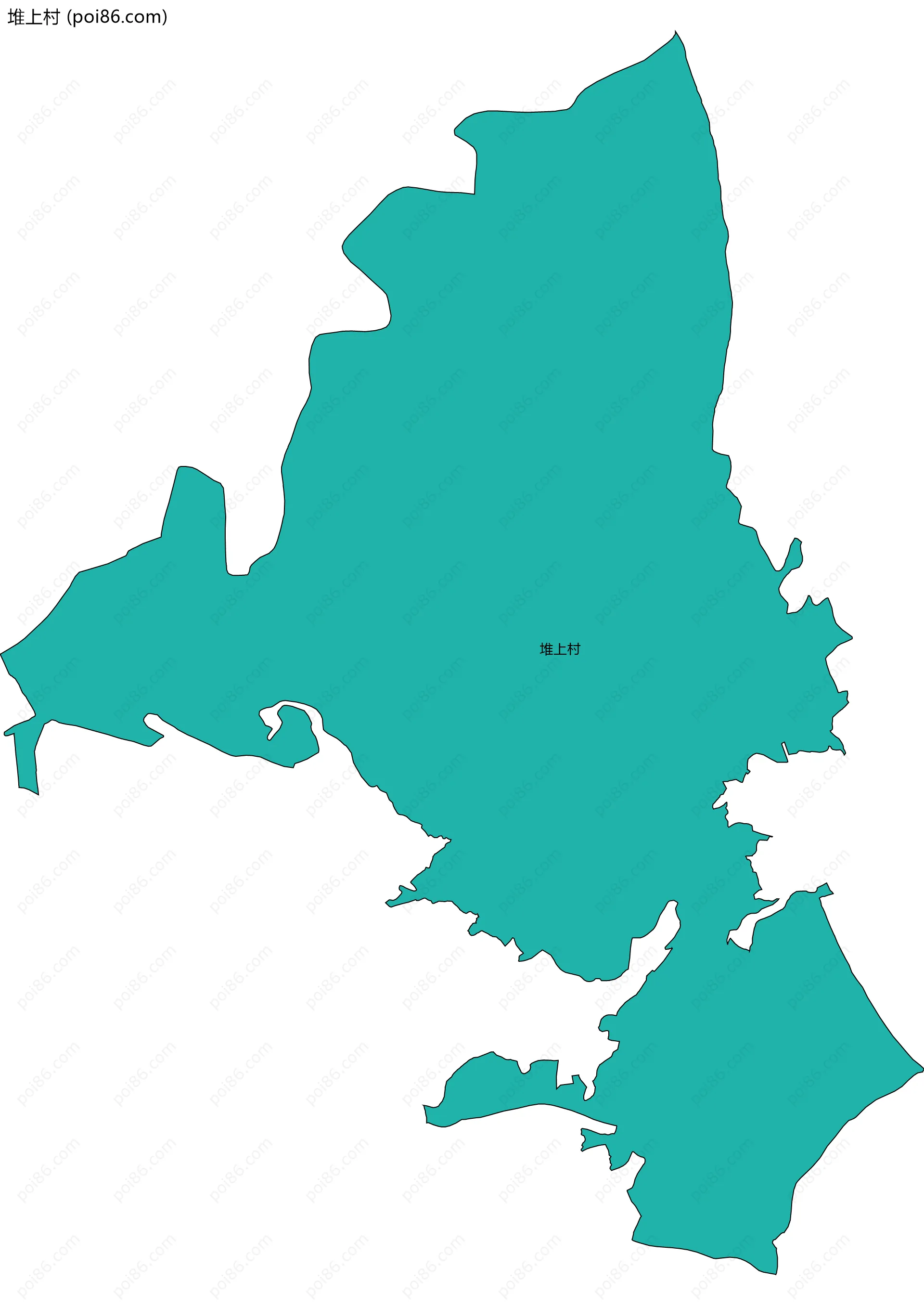 堆上村边界地图