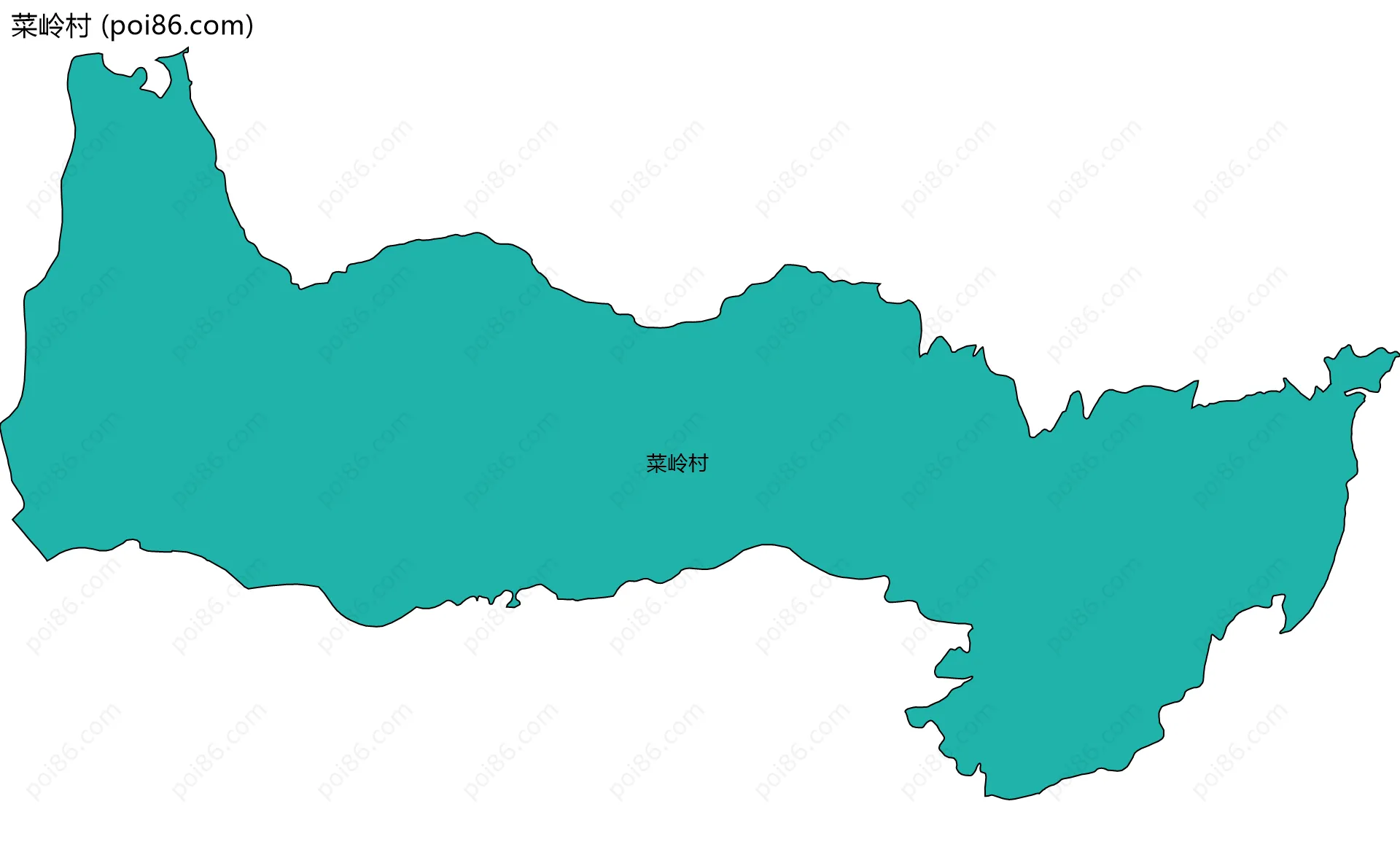 菜岭村边界地图