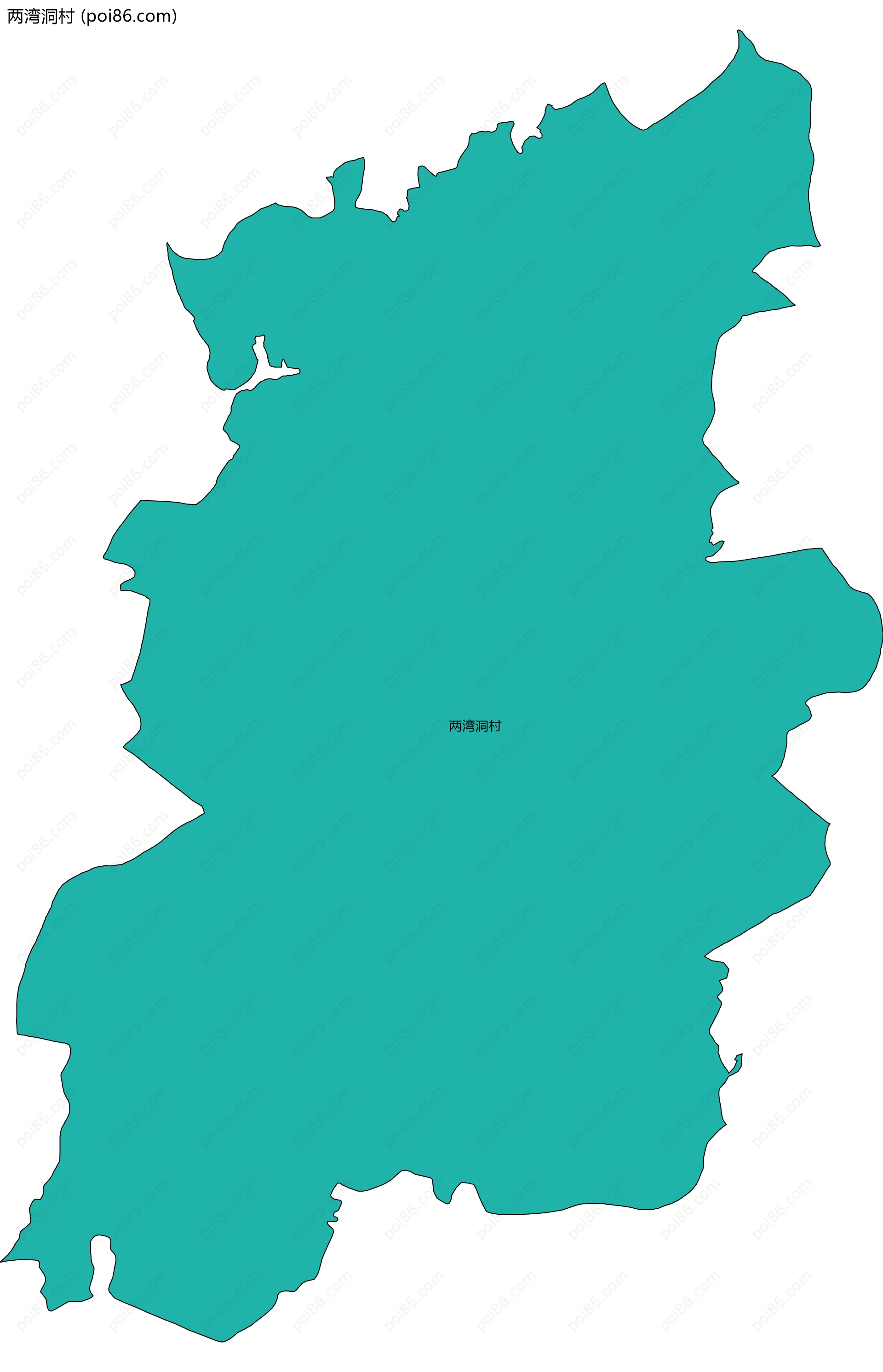 两湾洞村边界地图