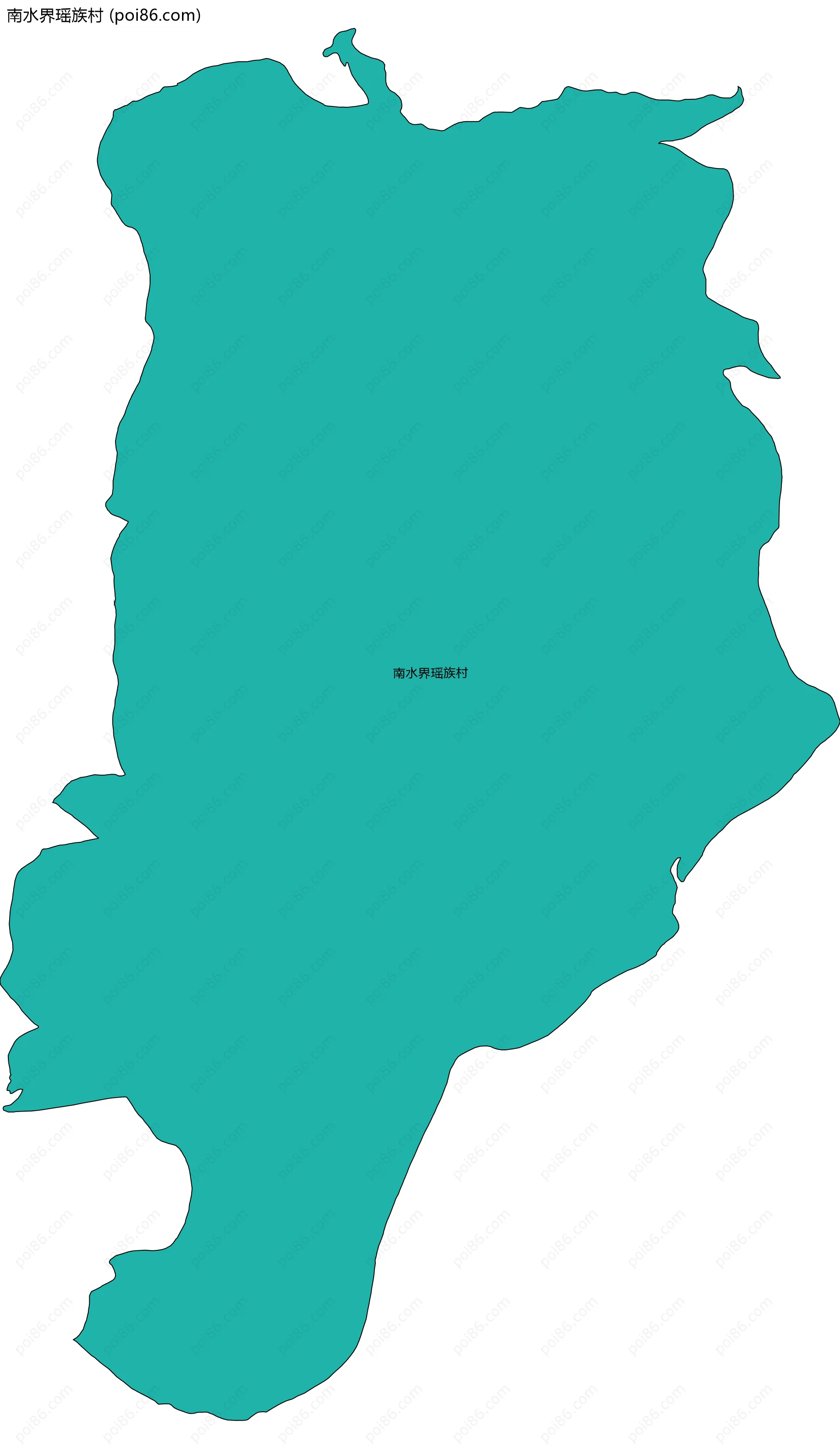 南水界瑶族村边界地图