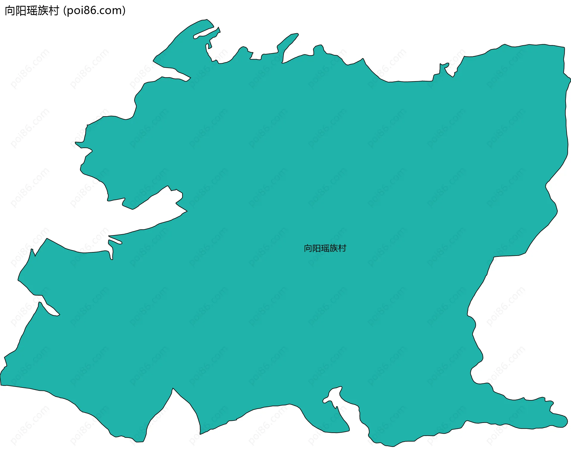 向阳瑶族村边界地图