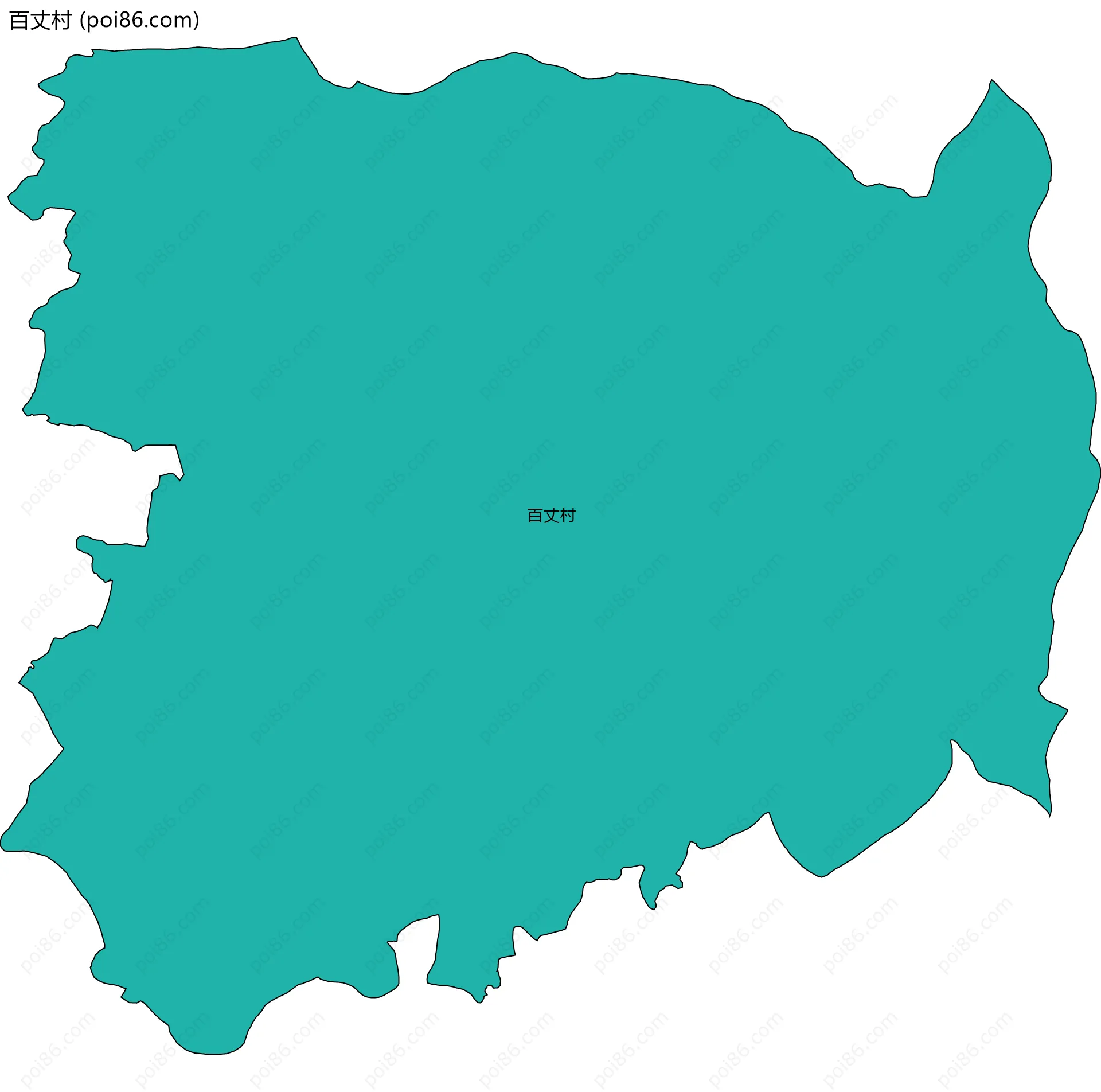 百丈村边界地图