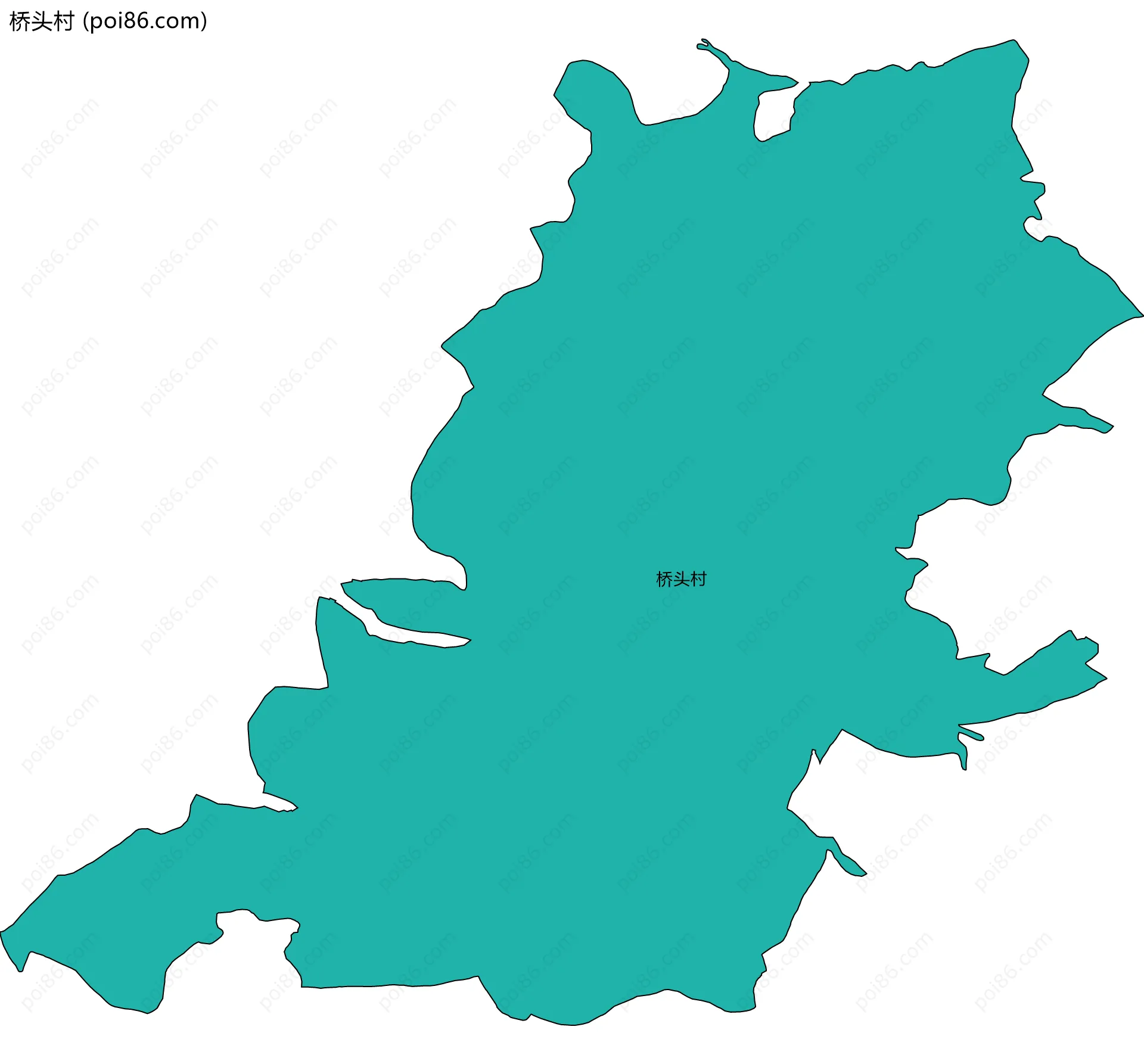 桥头村边界地图