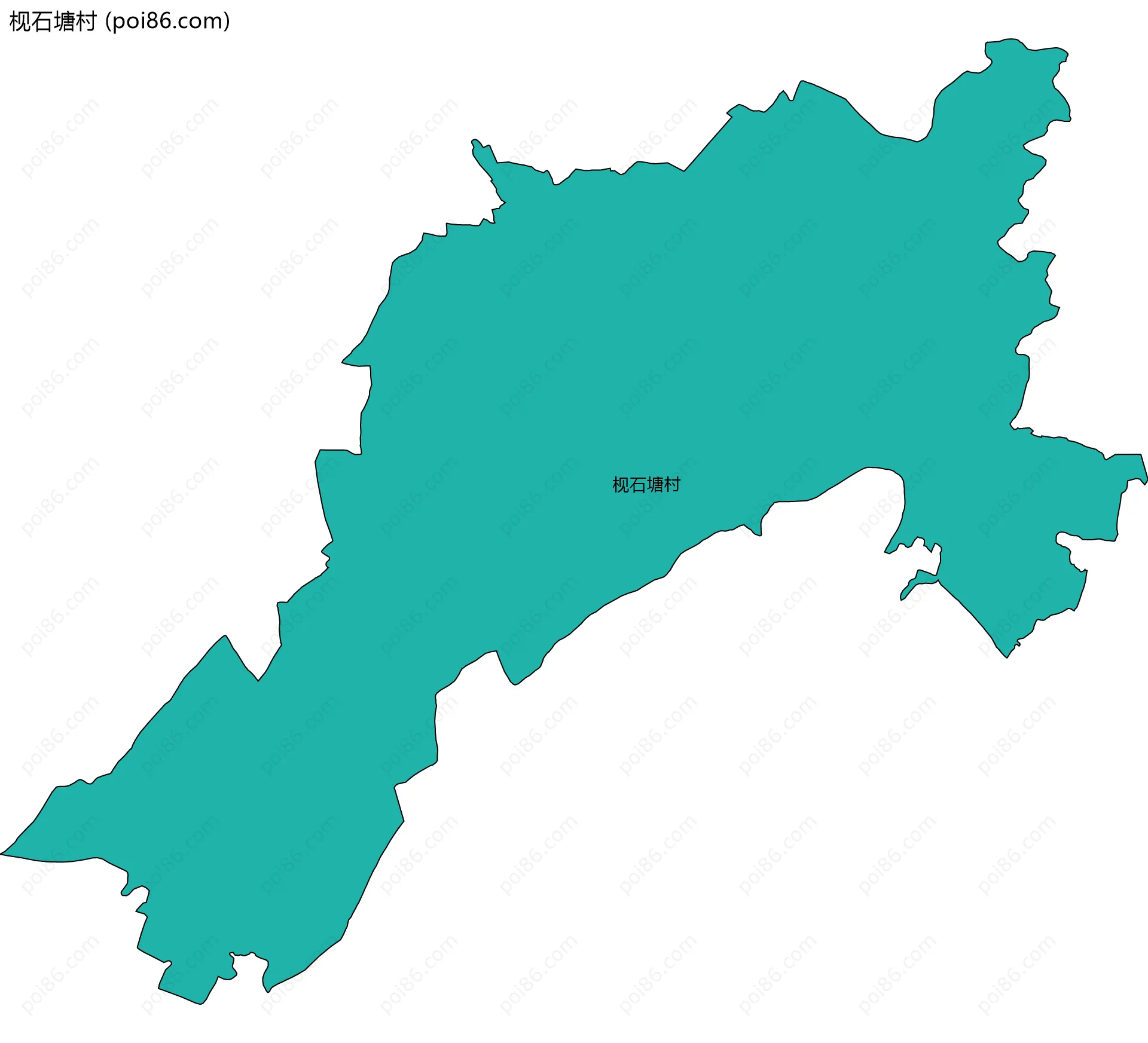 枧石塘村边界地图