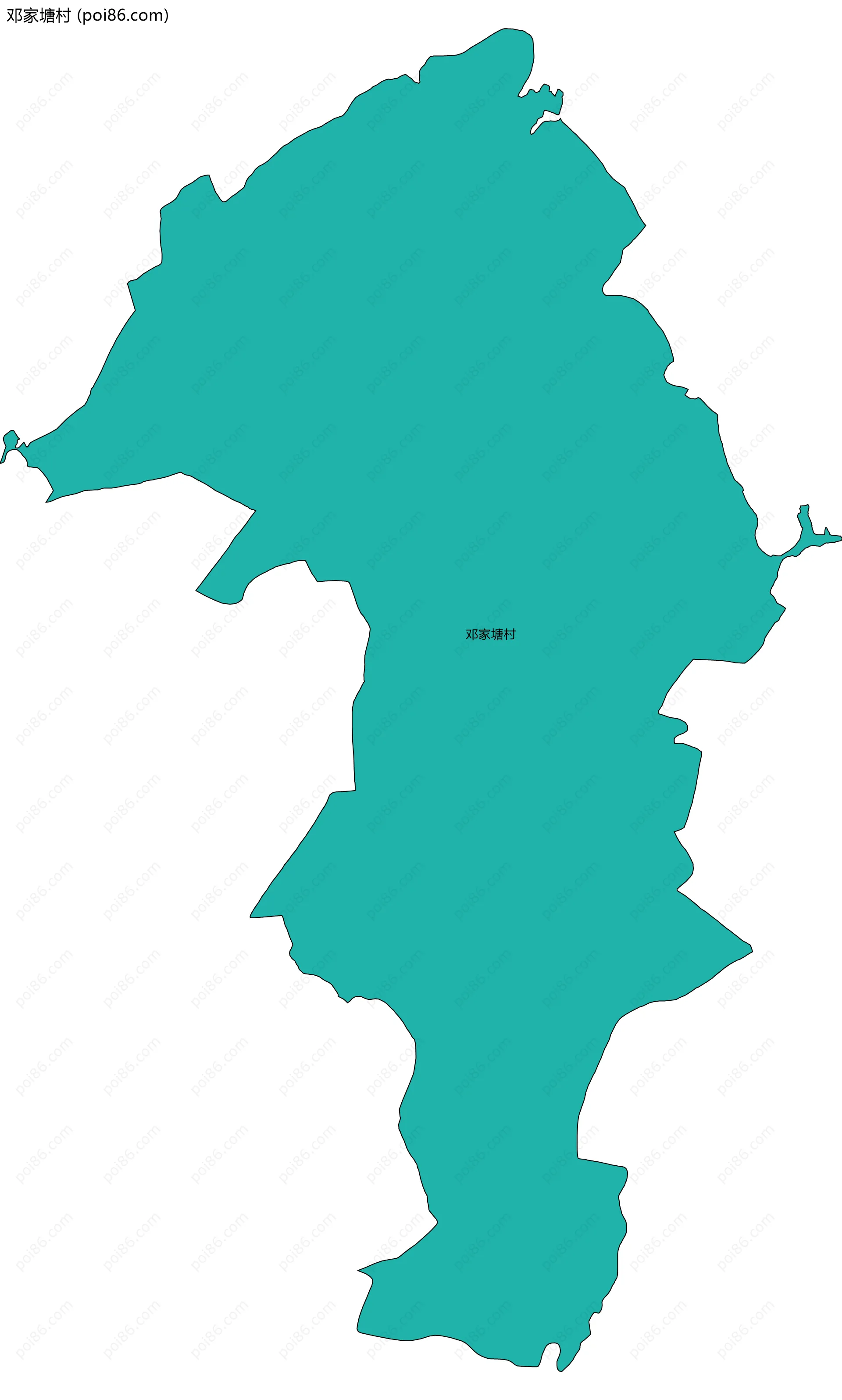 邓家塘村边界地图