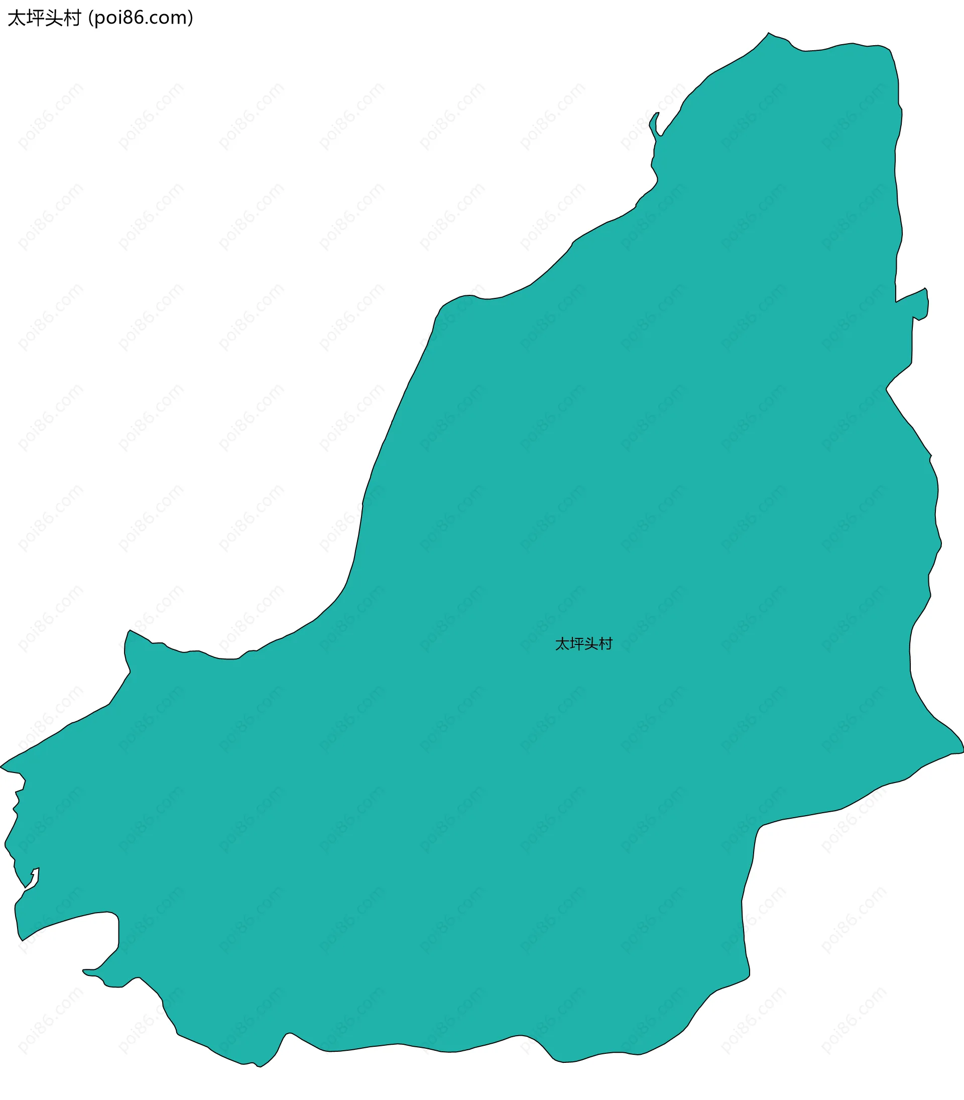 太坪头村边界地图