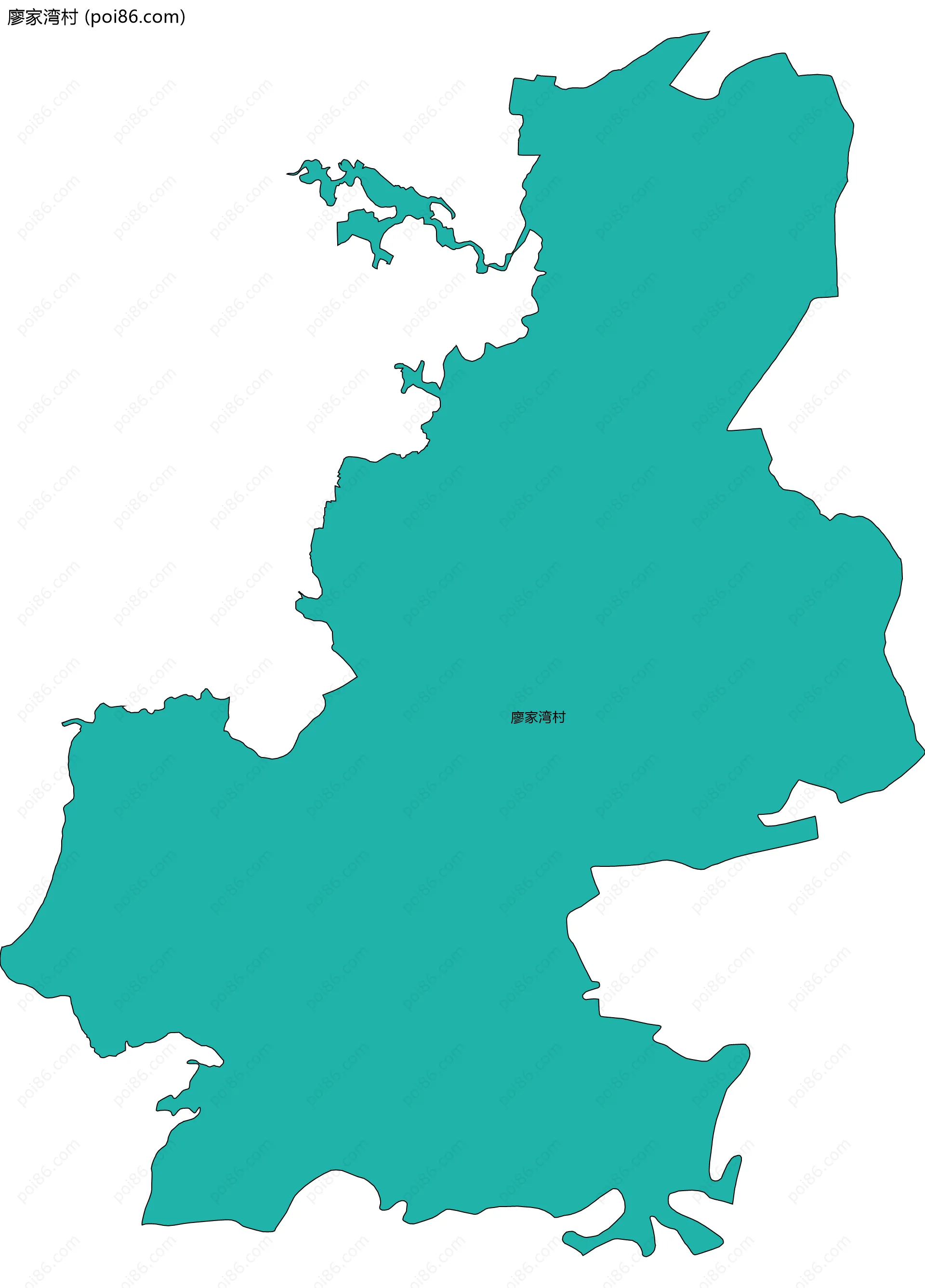 廖家湾村边界地图