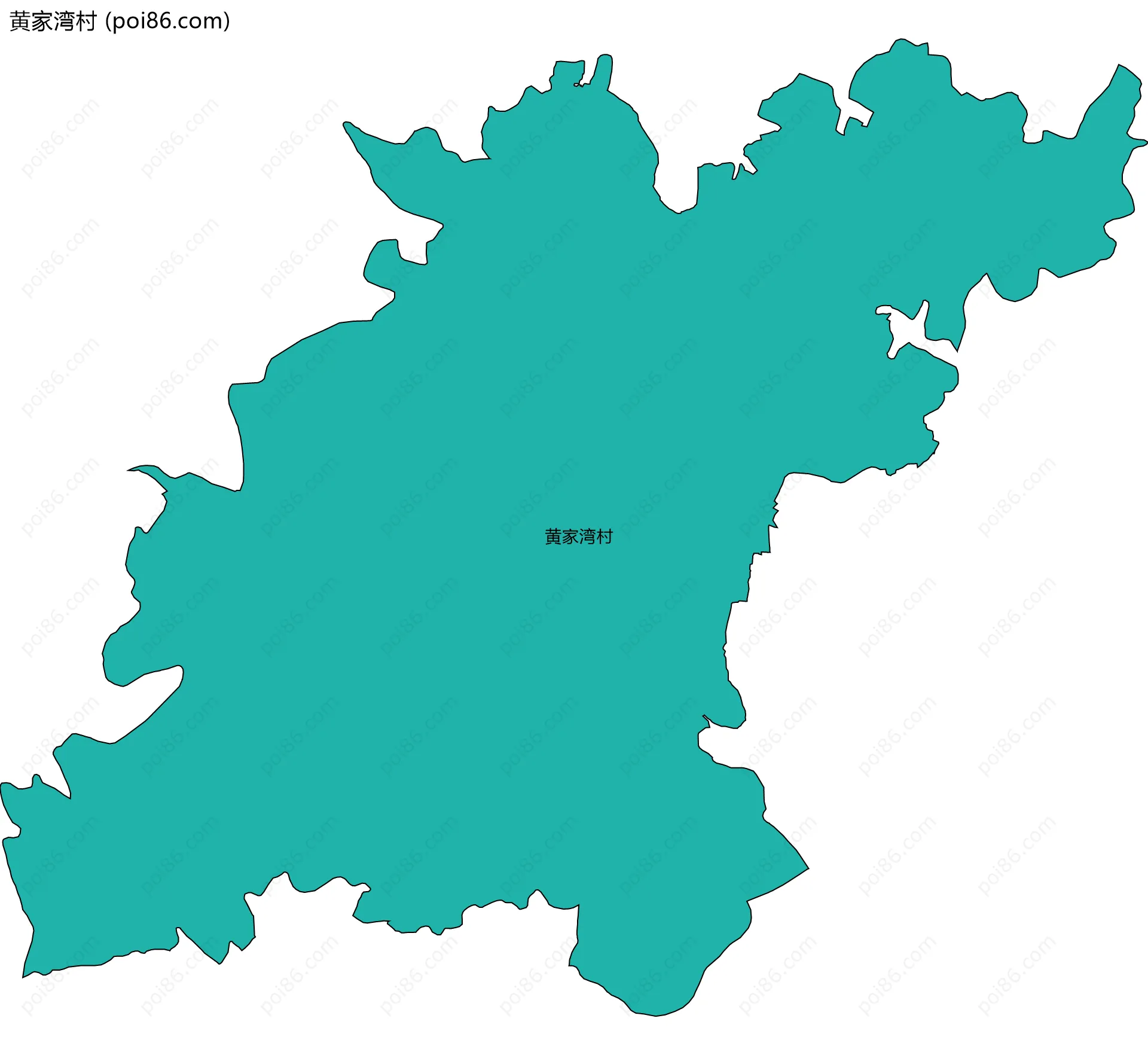 黄家湾村边界地图