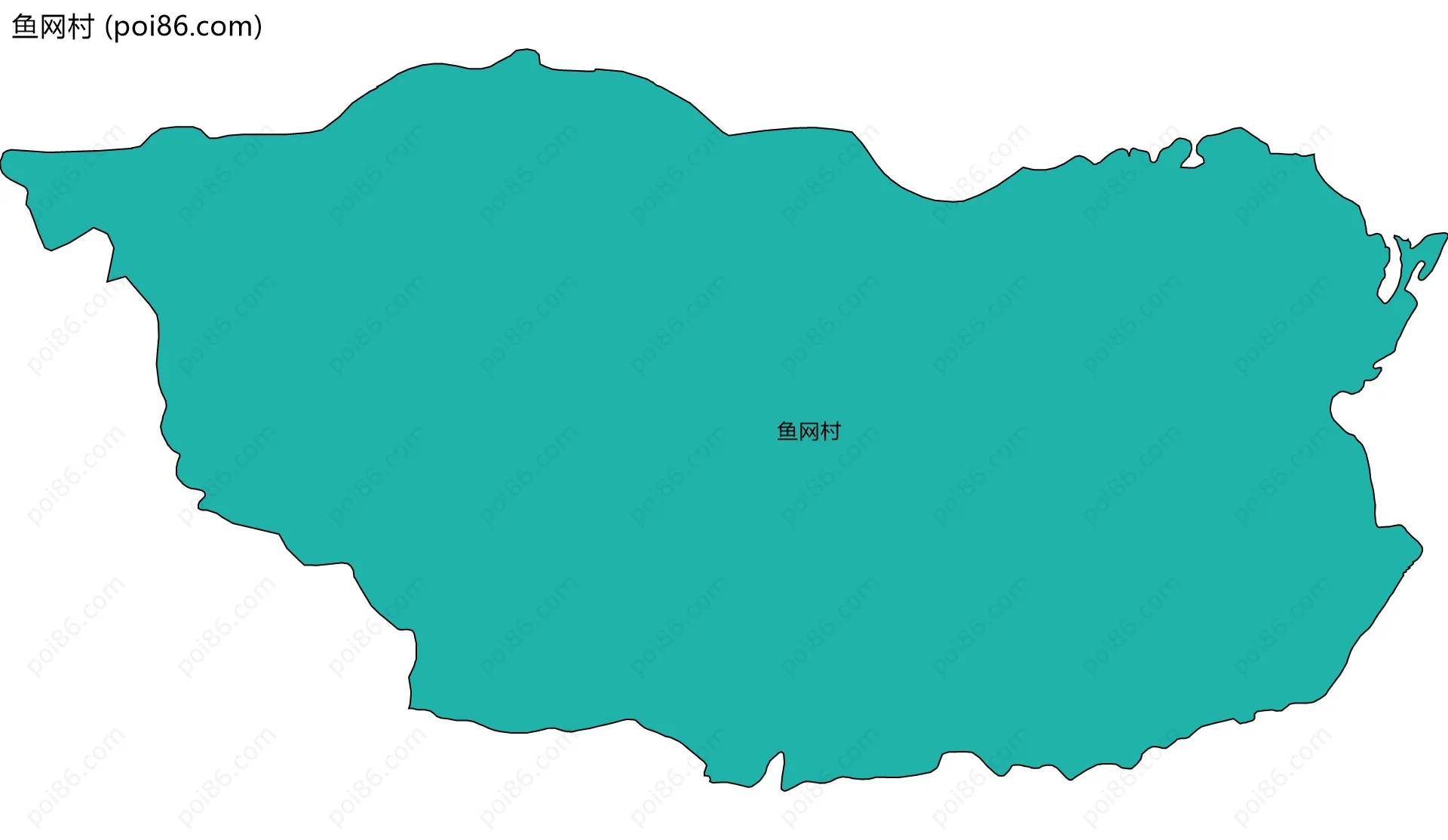 鱼网村边界地图