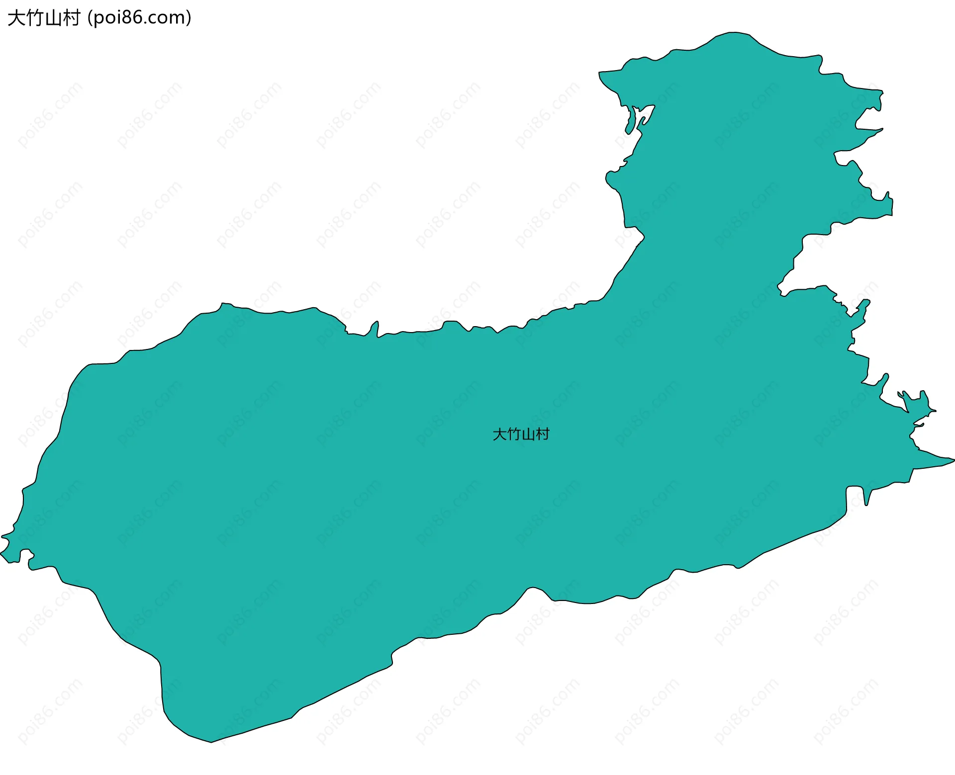 大竹山村边界地图