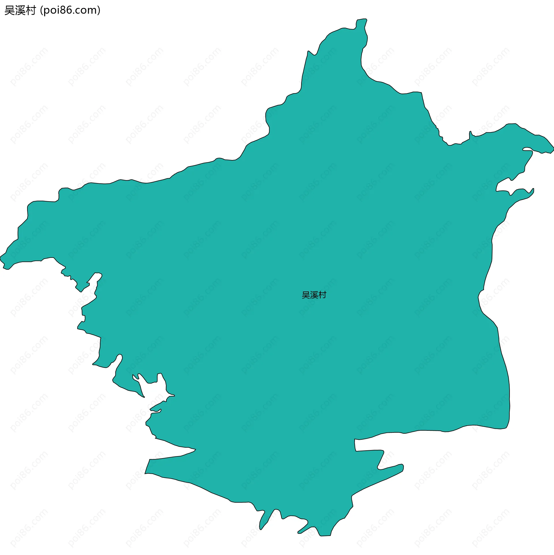 吴溪村边界地图