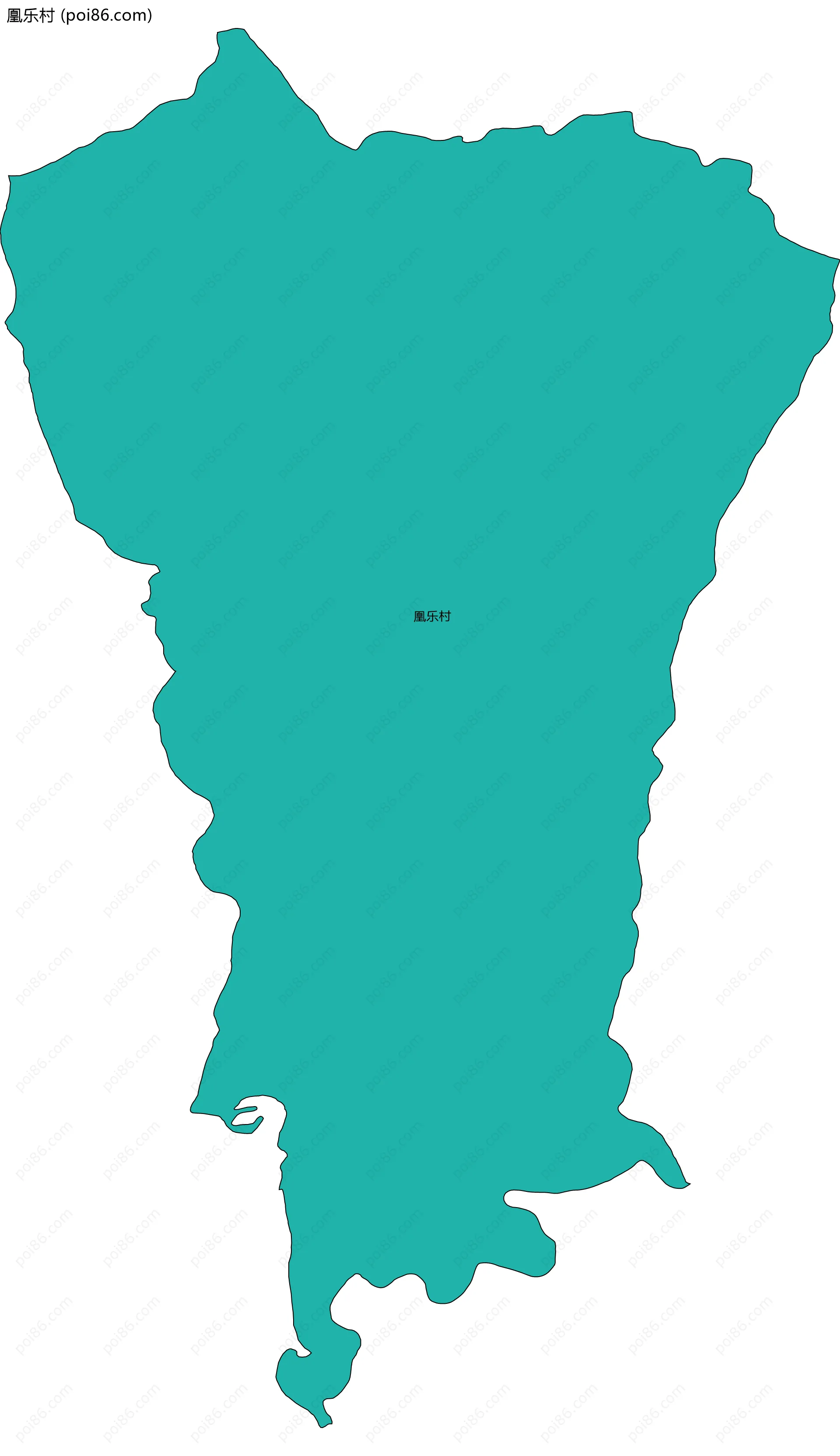 凰乐村边界地图