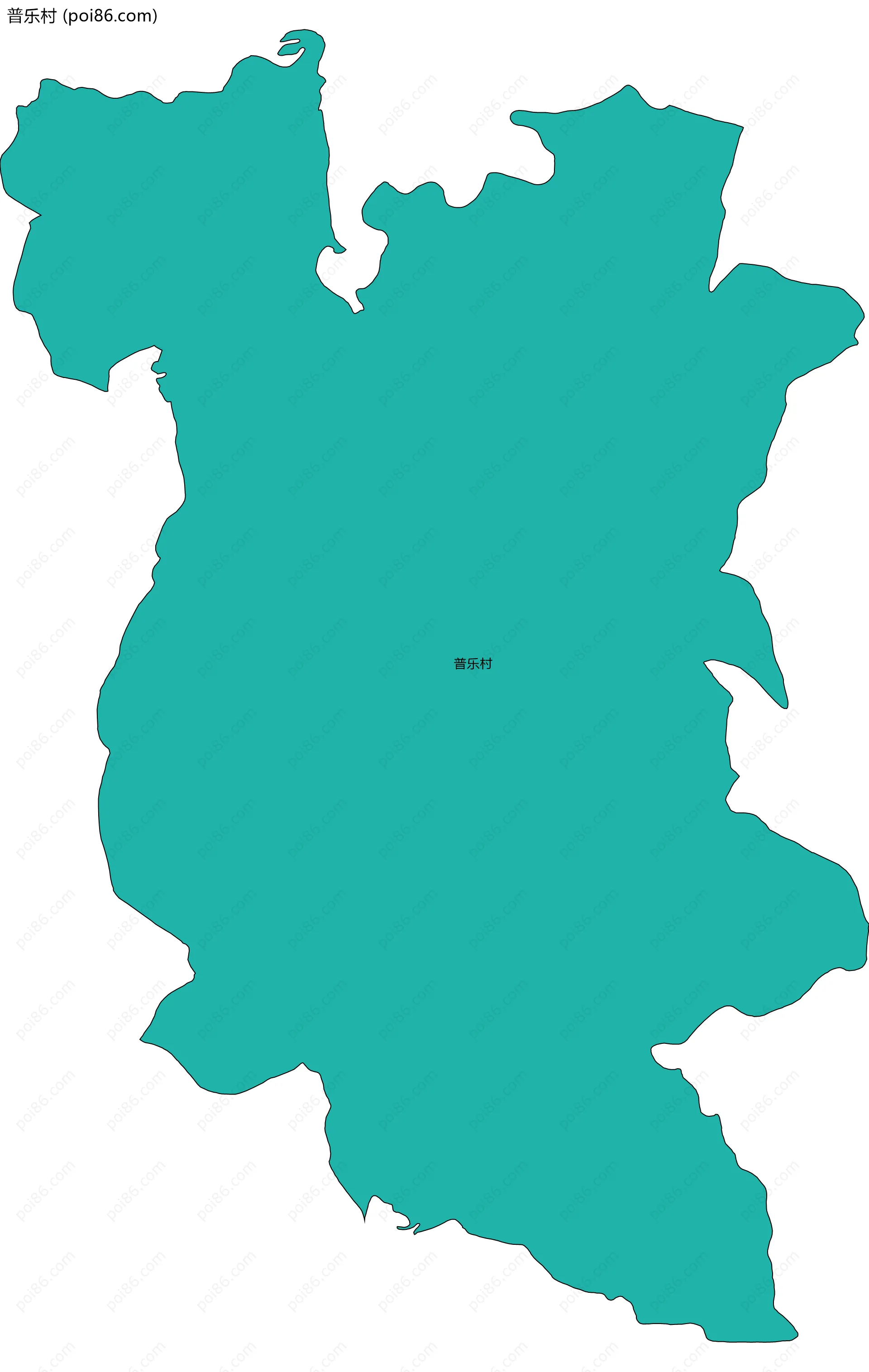 普乐村边界地图